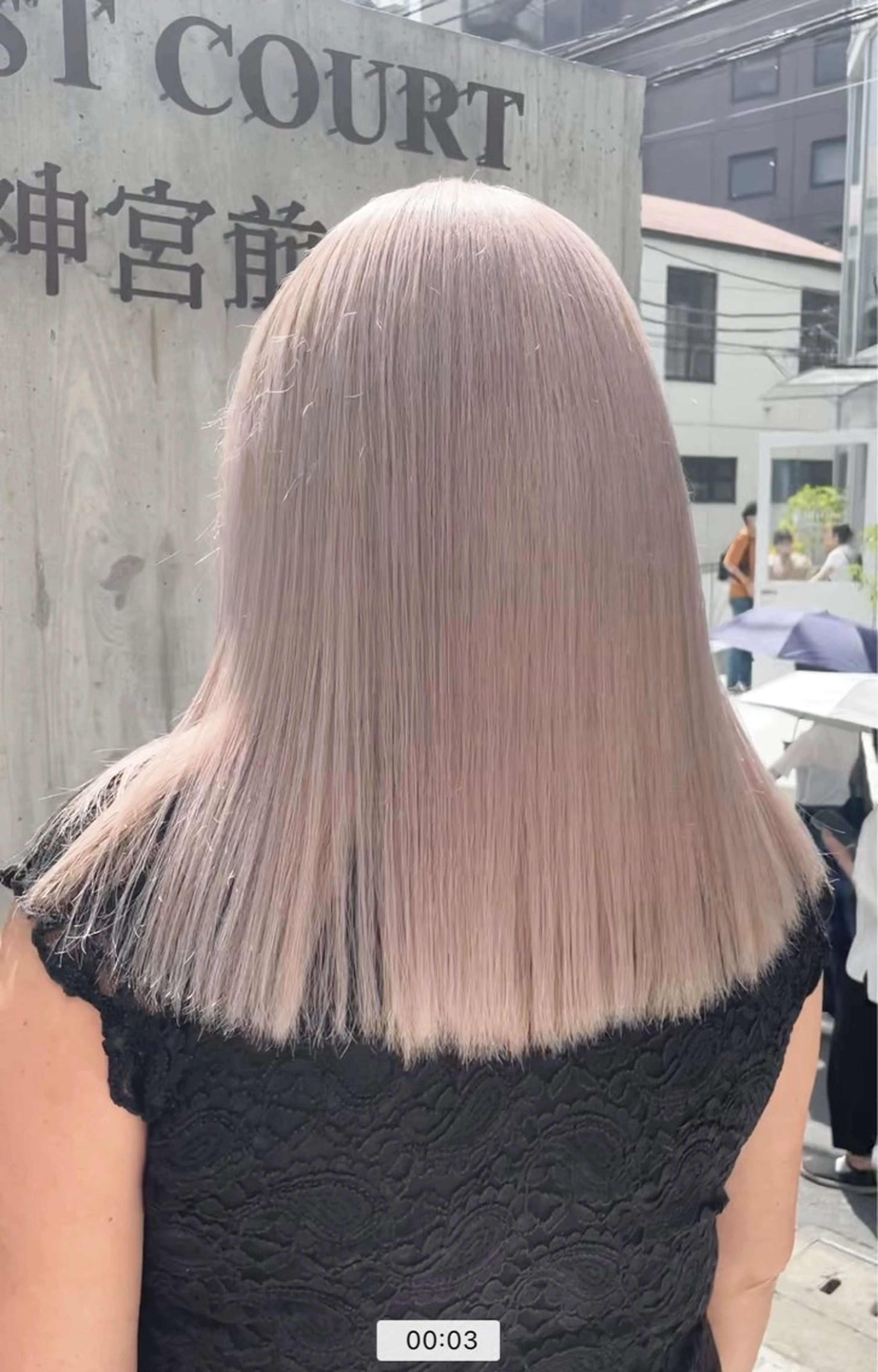 セミロング カラー カット ヘアカラー トリートメント ヘアセット ザクザクレイヤー 🍀/カラー/小田のヘアスタイル