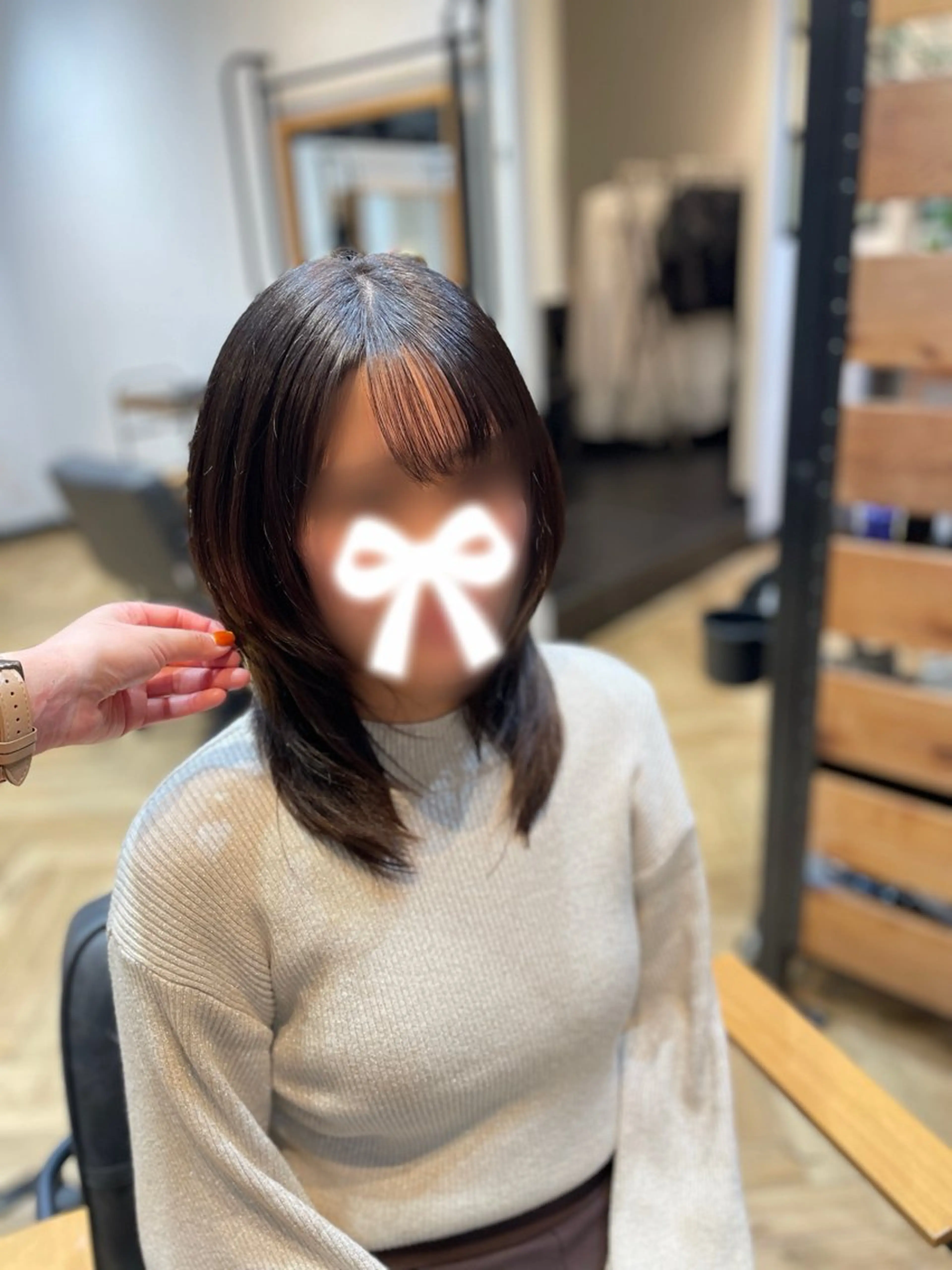 セミロング ハッシュカット レイヤーカット カット 望恵🌸 韓国🇰🇷スタイルのヘアスタイル