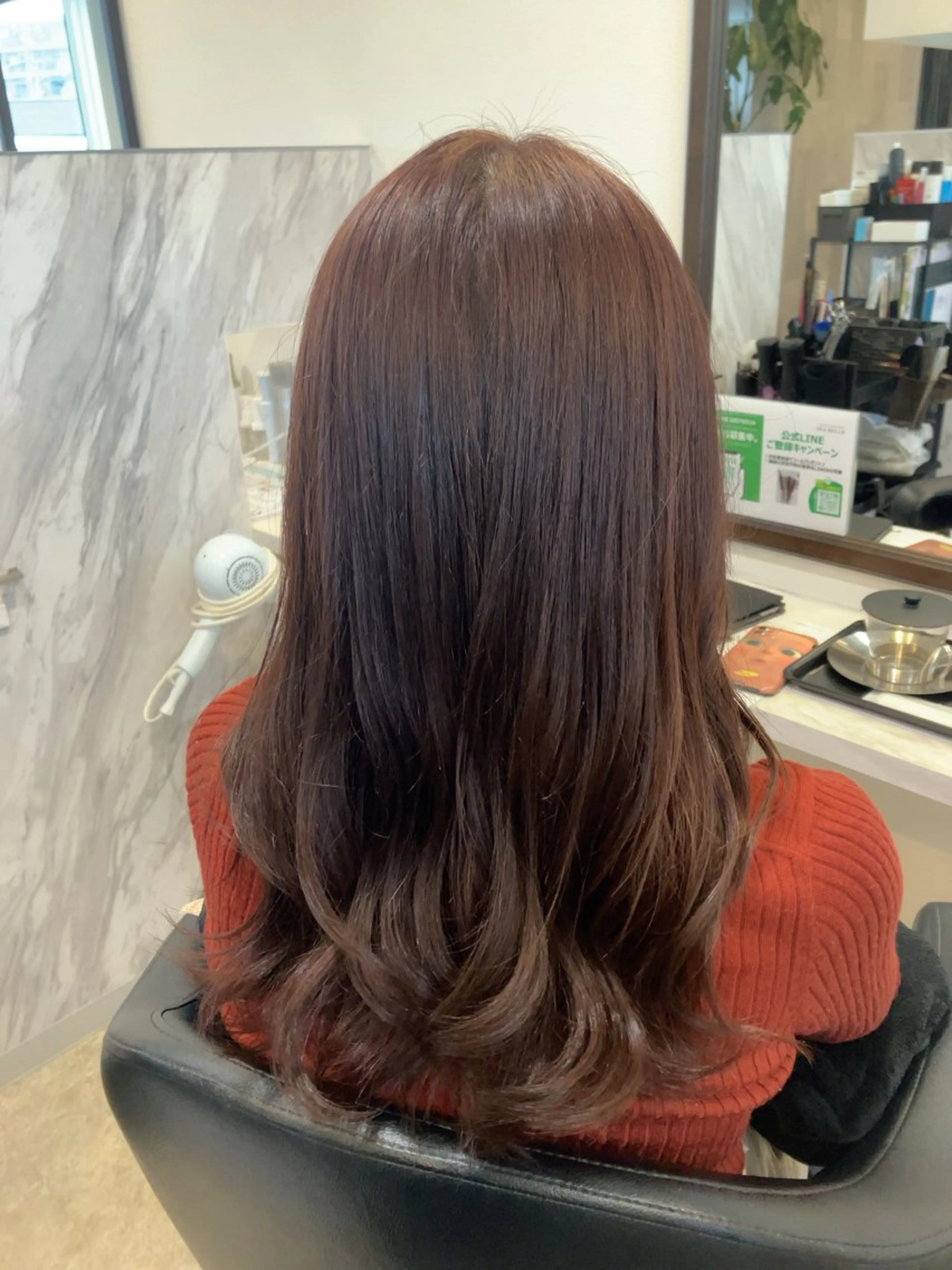 セミロング ピンクブラウン SEA BELLE YASUのヘアスタイル