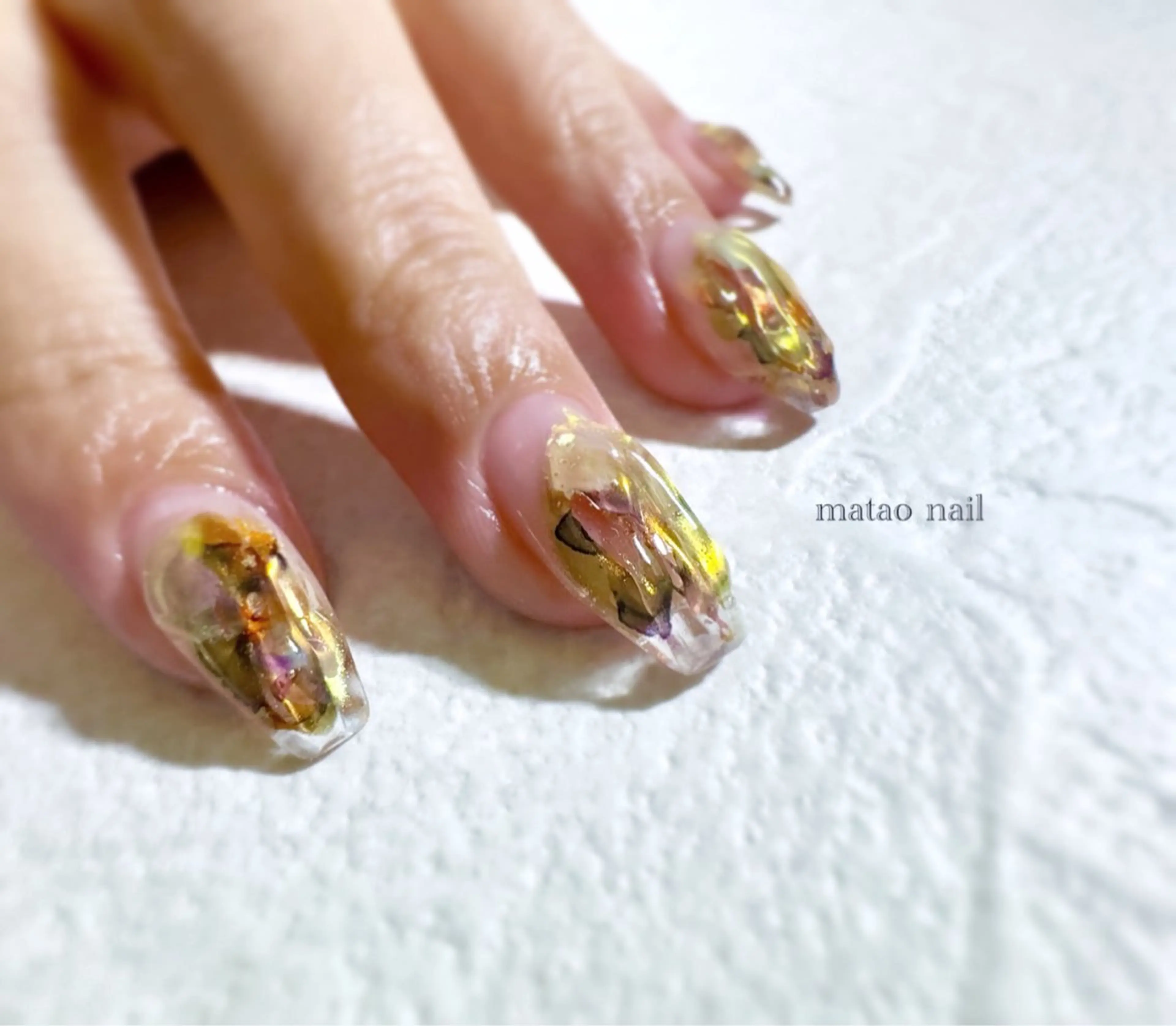 ネイル アートネイル クリアネイル 長さ出し ネイルチップ ハンドネイル フットネイル matao nailのネイルデザイン