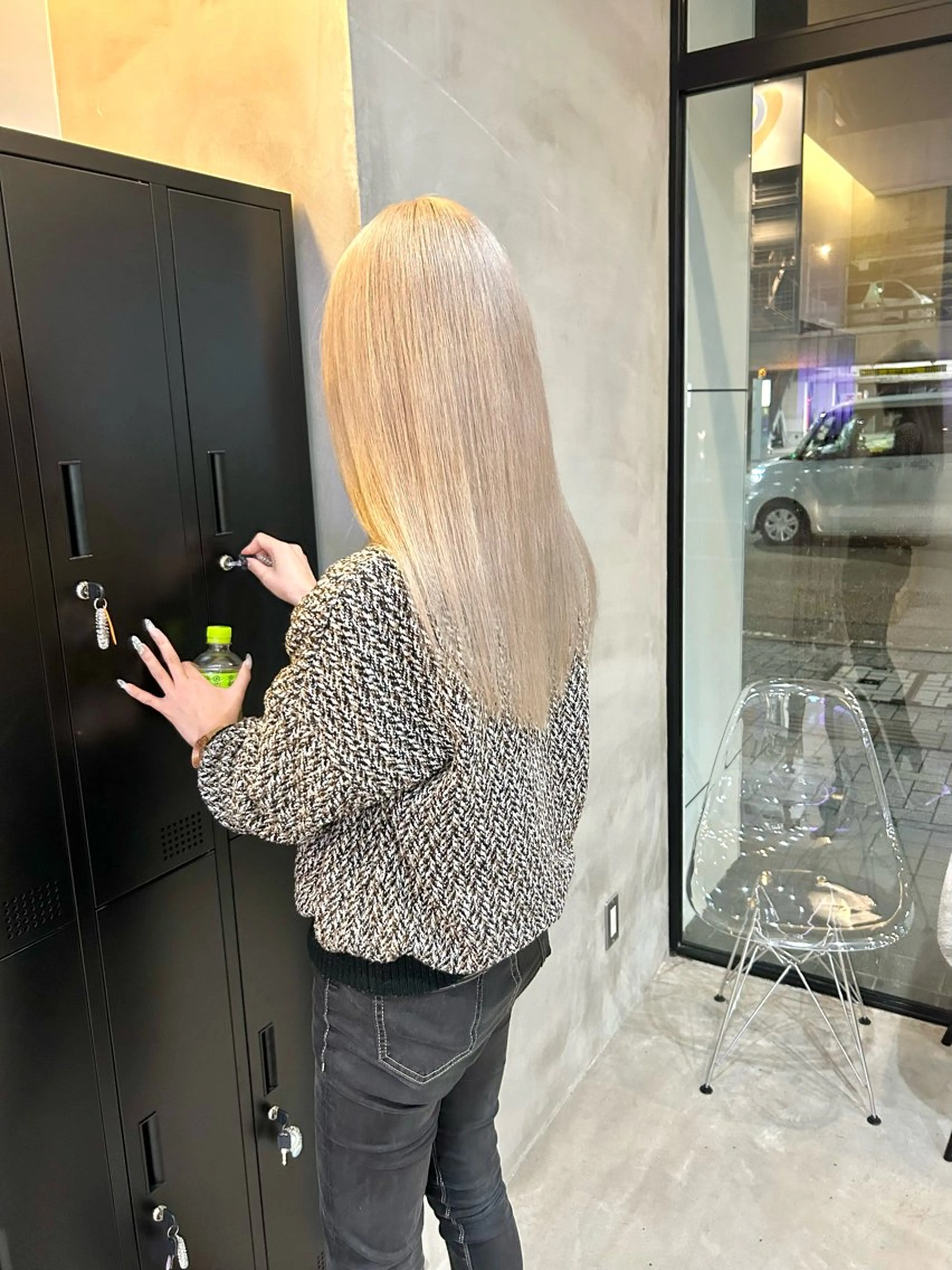 ミディアム カラー ヘアカラー トリートメント mood tatemachiのヘアスタイル