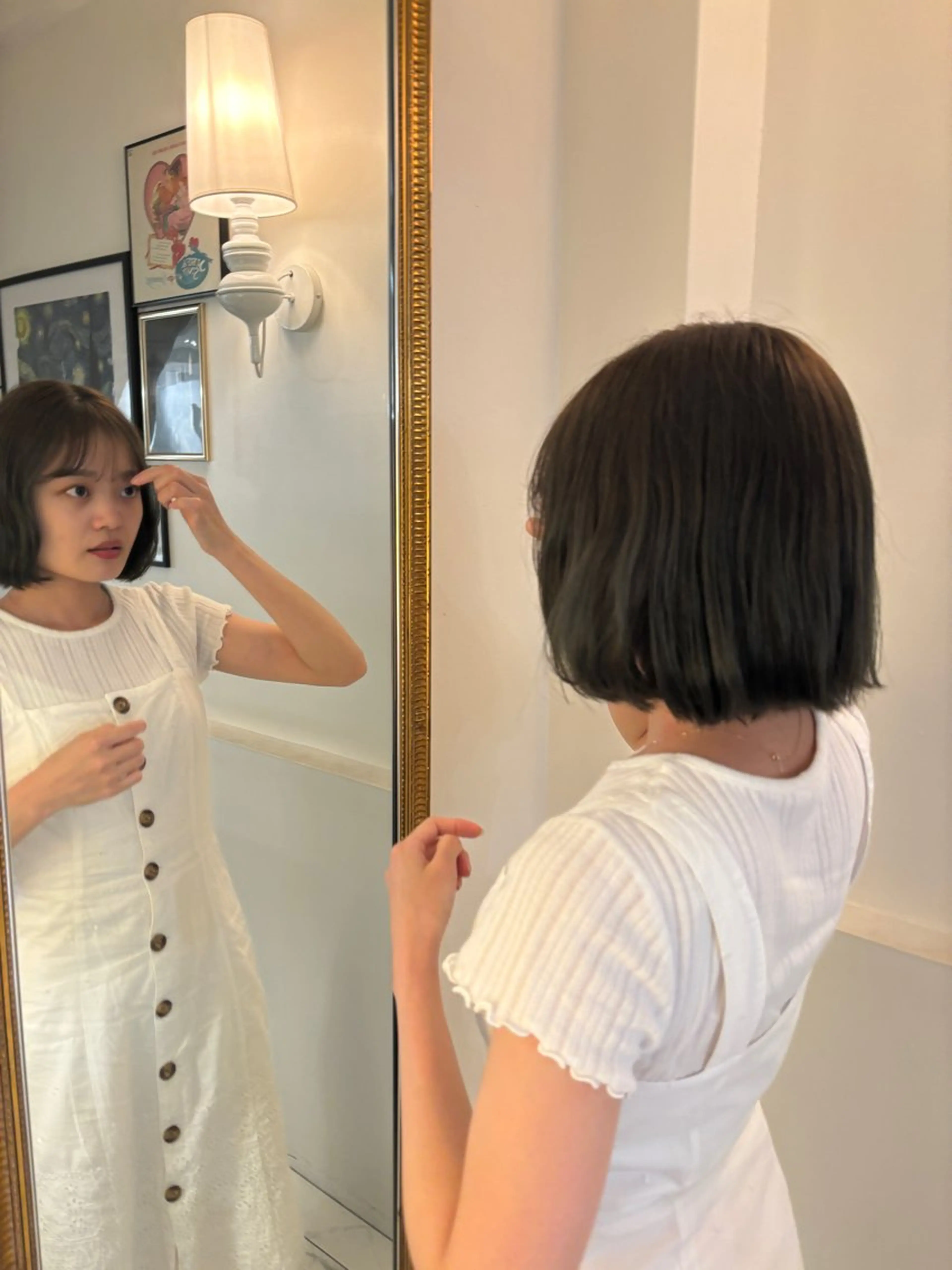 ミディアム カラー ベージュカラー オリーブベージュ Halo所属・玖須　綾音 /柔らかい海外ヘア♡のヘアスタイル