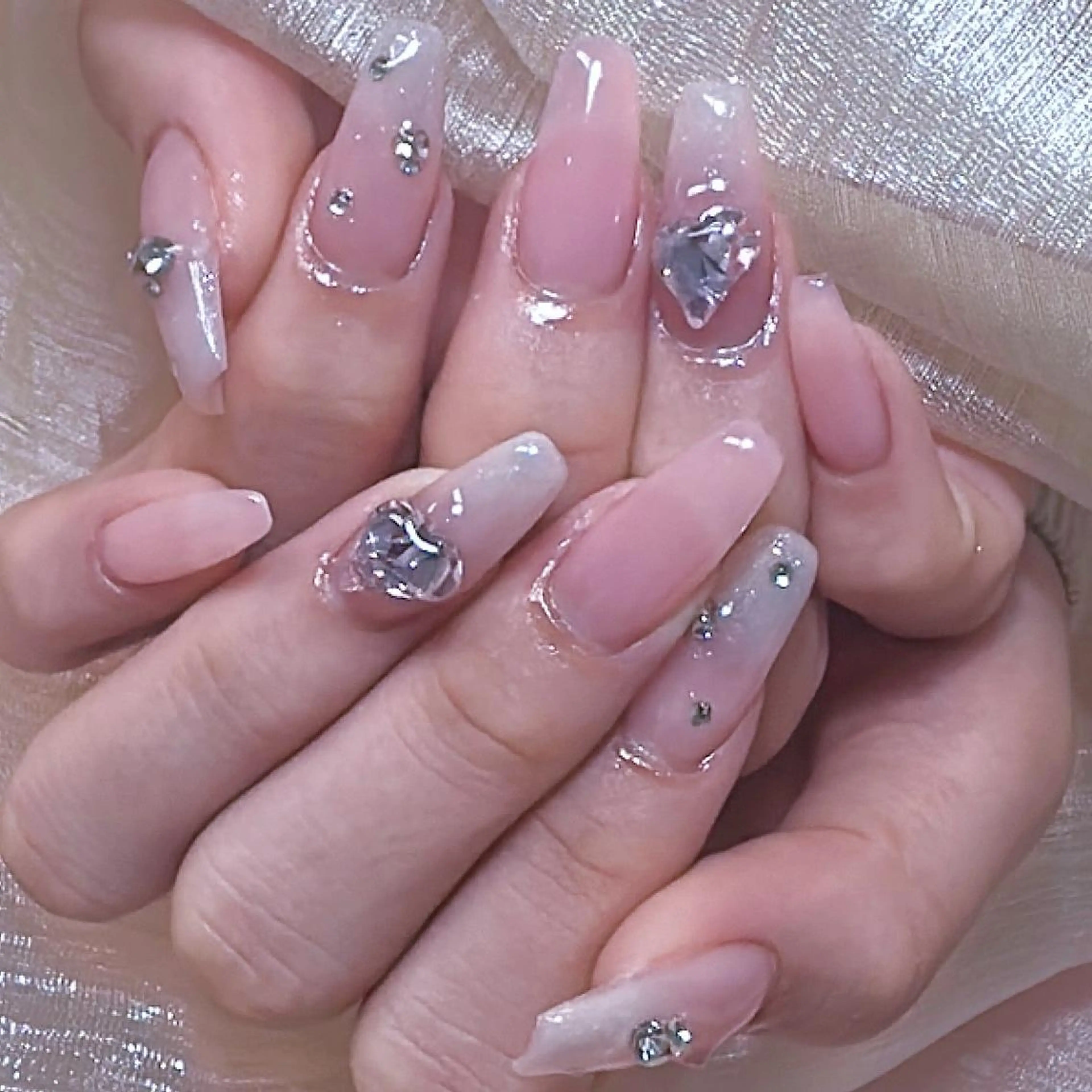 Jt.チップ+ジェル長さ出し☆持ち込みデザイン★アート6本までの写真