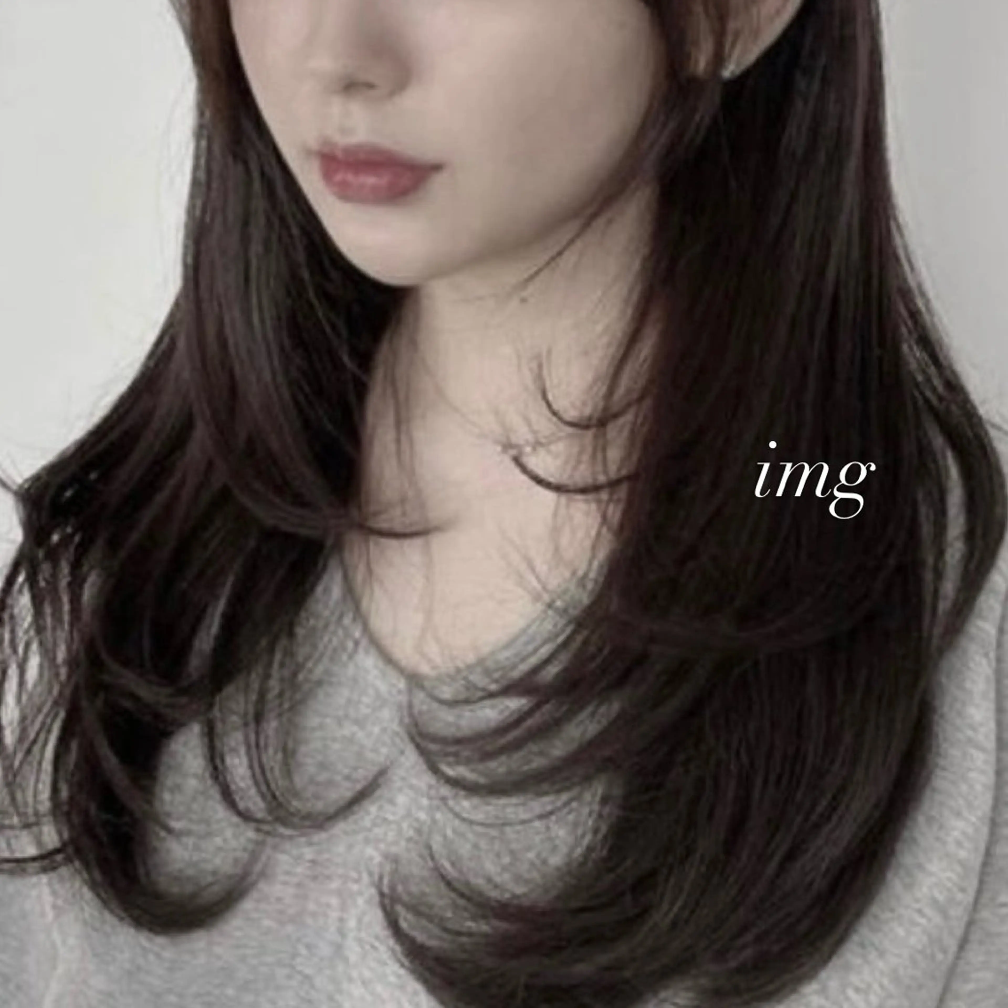 セミロング カット トリートメント ヘッドスパ モテ艶韓国ヘア 🤍りんのヘアスタイル