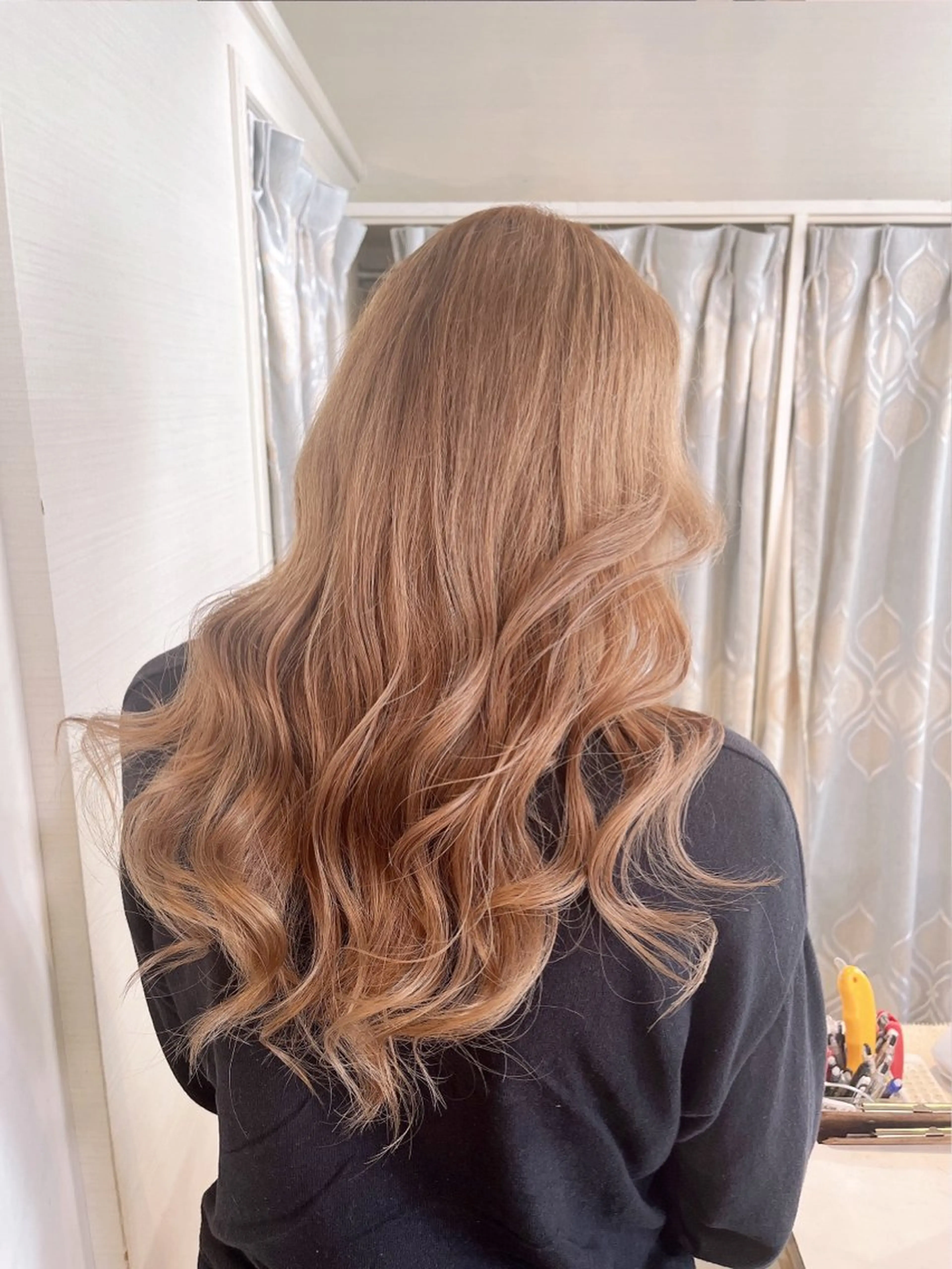 ロング カラー ベージュカラー ブリーチ カット ヘアカラー カラー特化美容師 なかもと たつひろのヘアスタイル