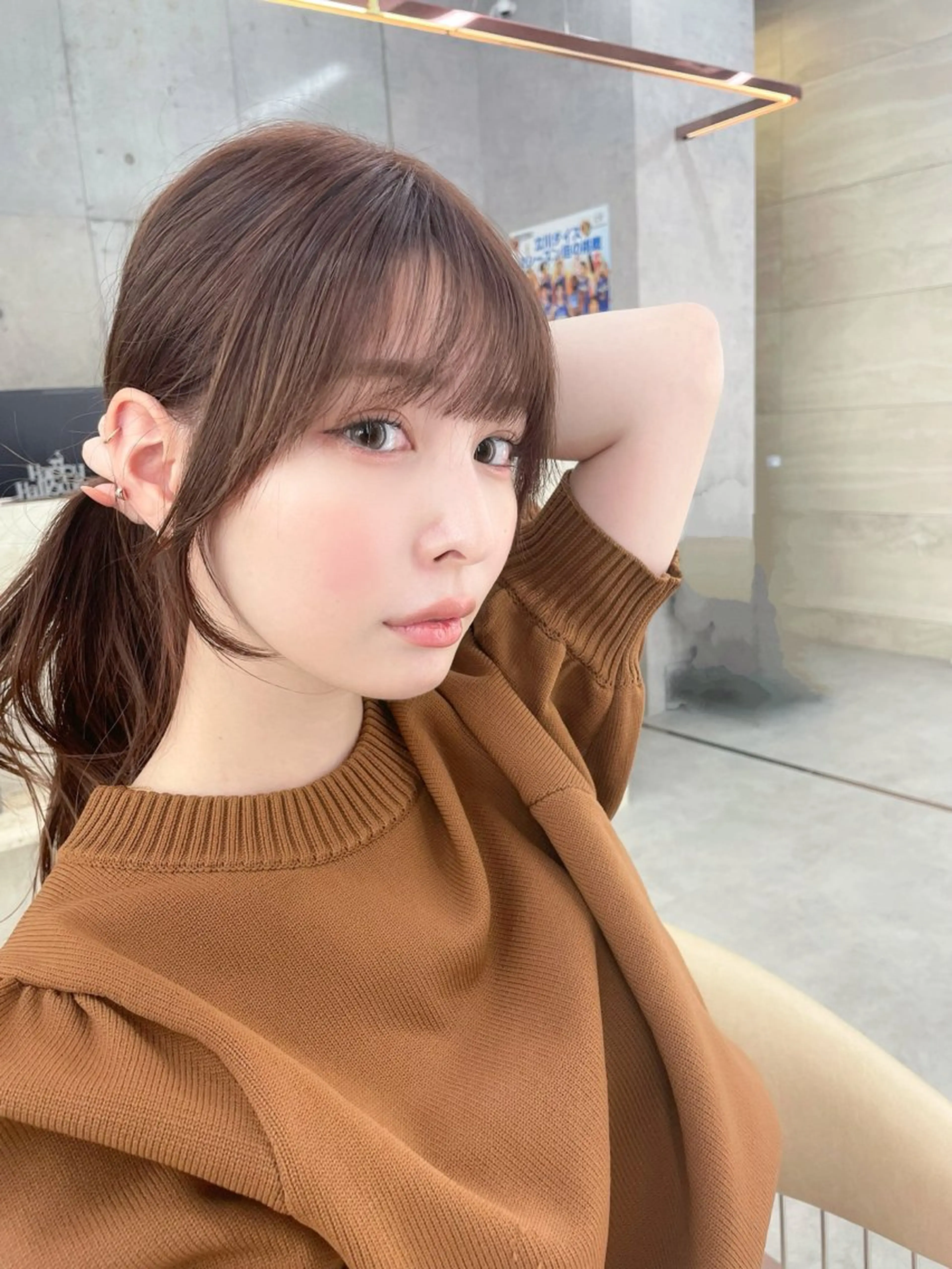 セミロング カラー カット ヘアカラー トリートメント 韓国ヘア🇰🇷 レイヤー/芝春樹のヘアスタイル