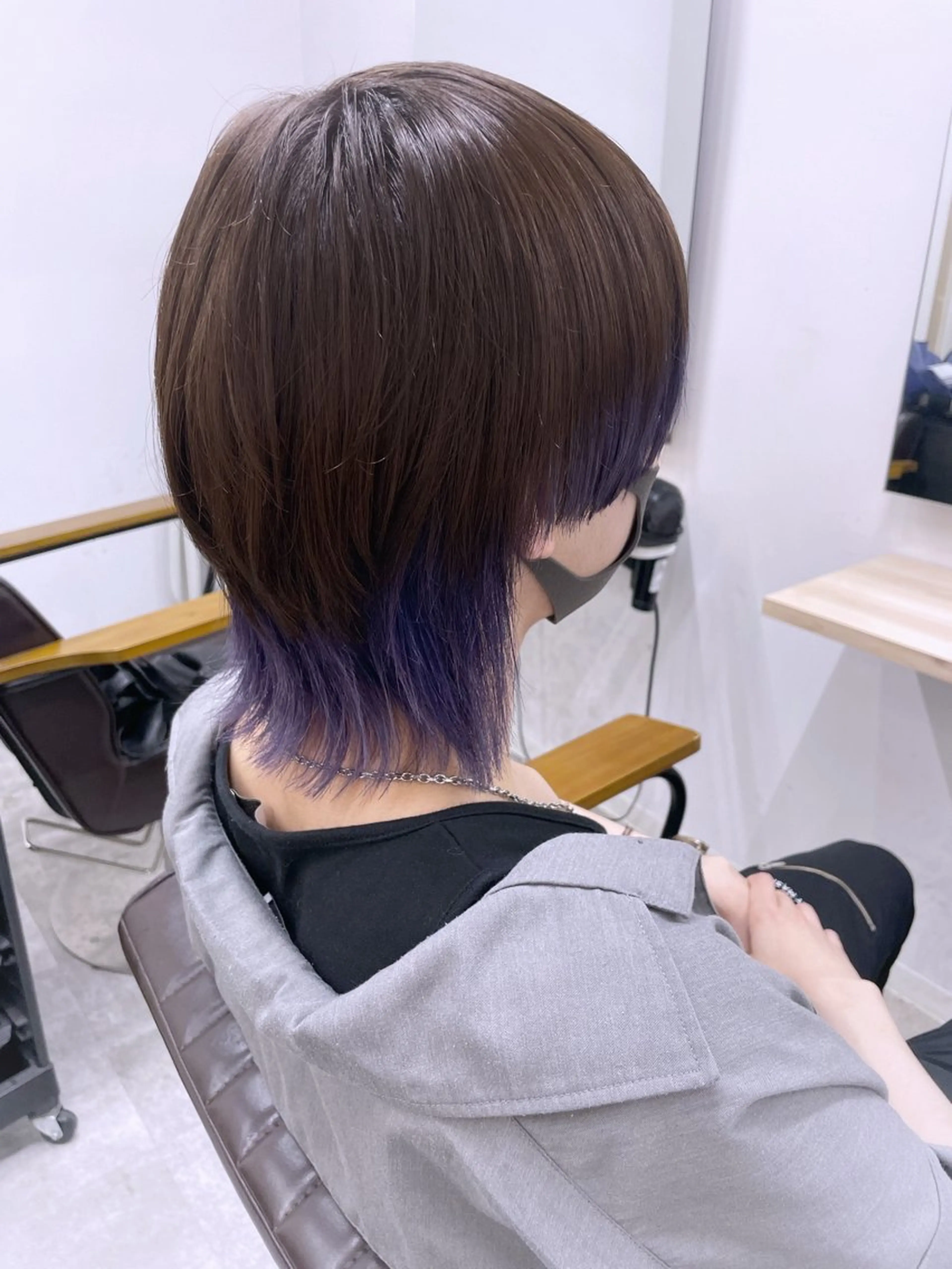 ミディアム カラー メンズ EMANON新宿南口所属・🦄中性ウルフ ☁️Shiori🦄のヘアスタイル