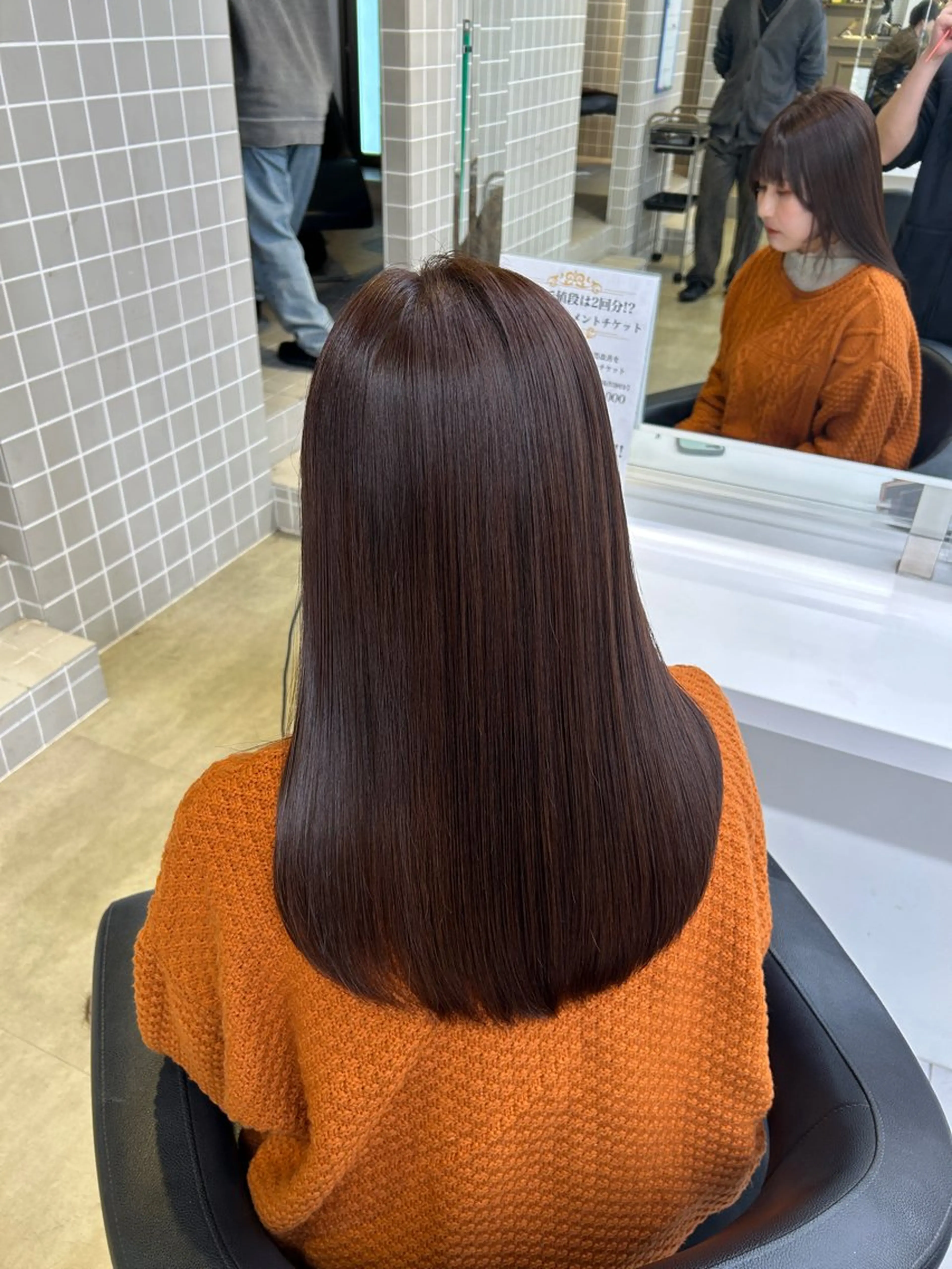 ロング カラー カット トリートメント ヘッドスパ ヘアセット 🤍レイヤーカット/ ベージュヘア🤍のヘアスタイル