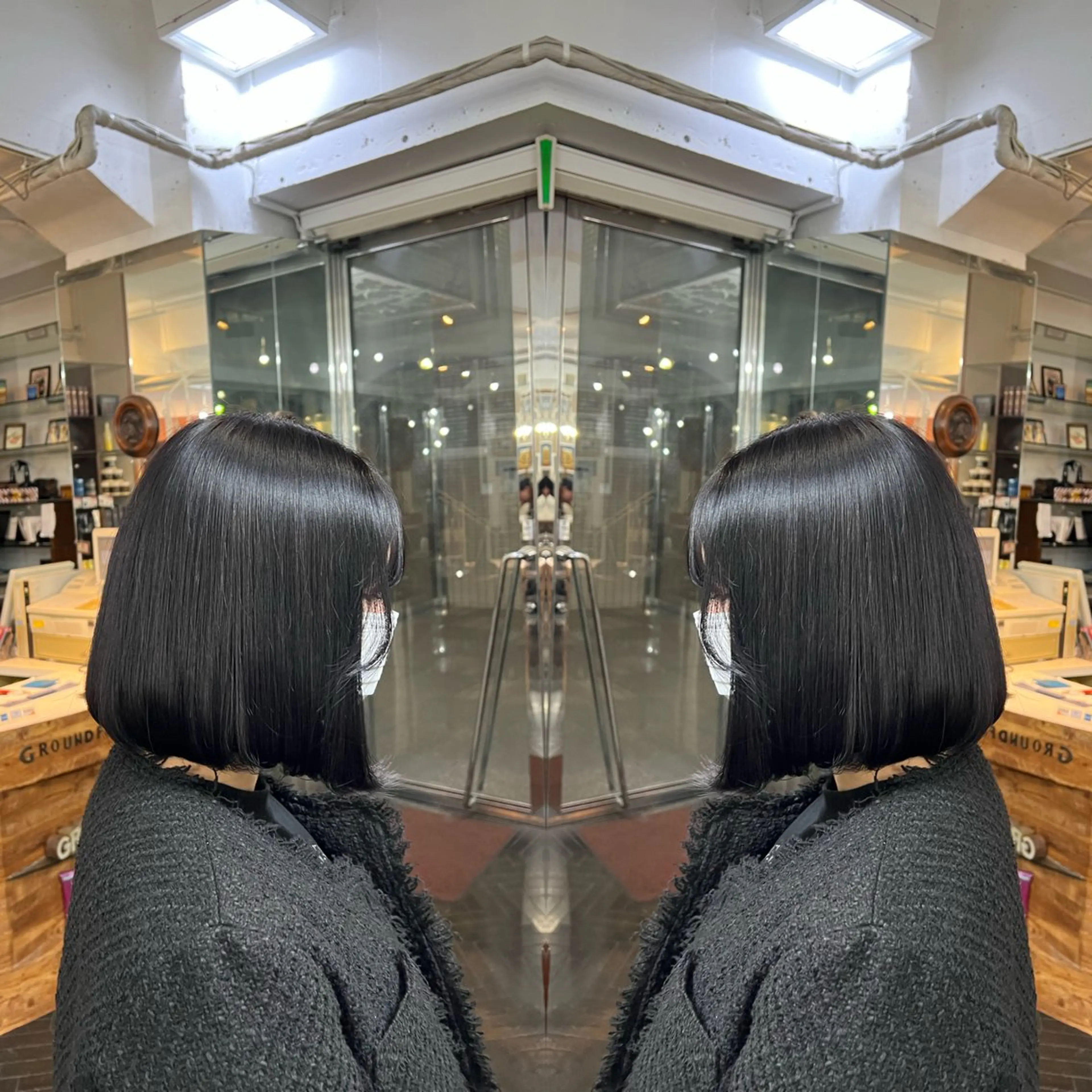 ミディアム カラー レイヤー/ボブ/ ミニボブ/AOIのヘアスタイル