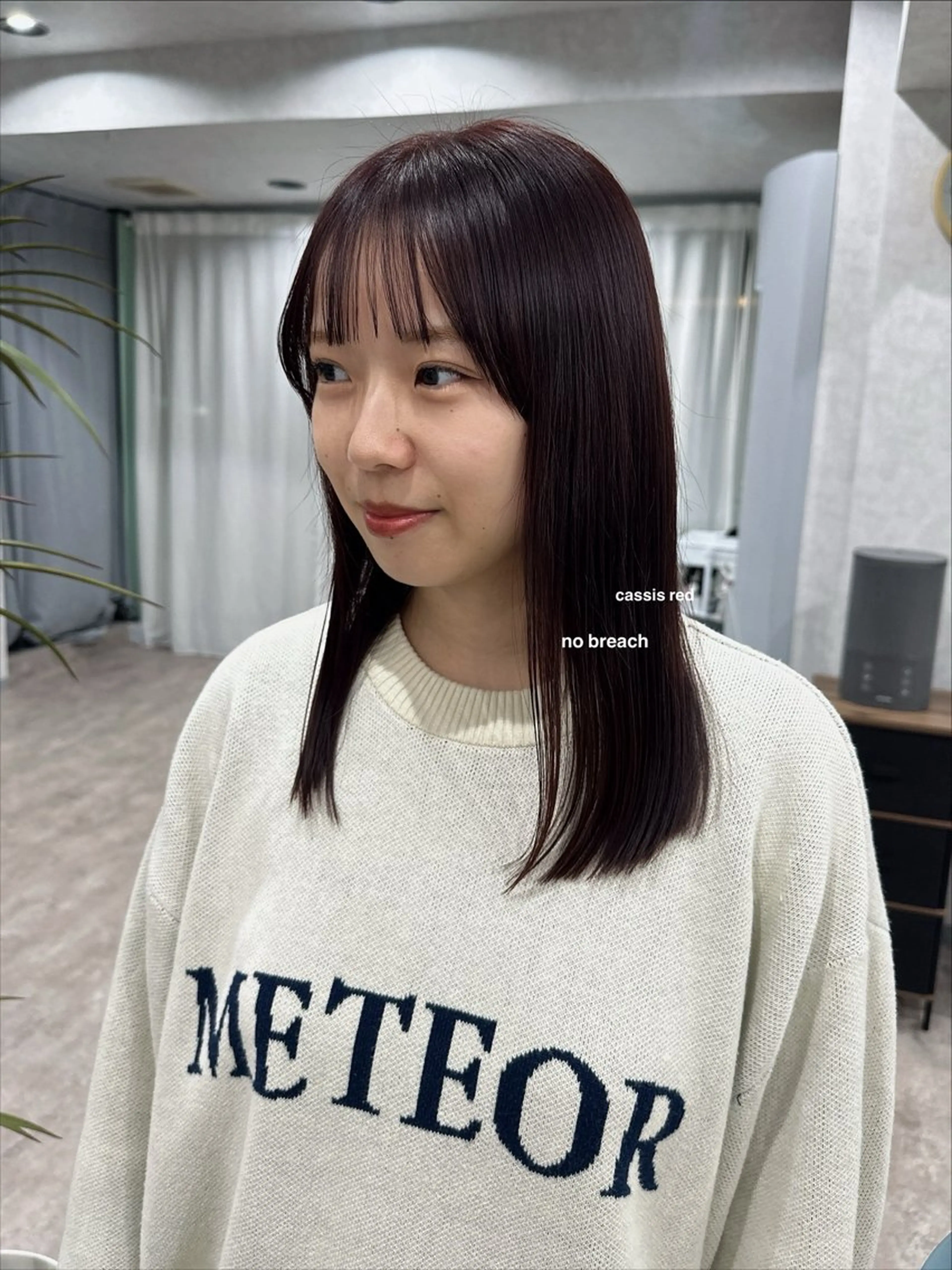 ミディアム カラー カット ヘアカラー トリートメント v-lab studio所属・韓国レイヤーカット/ 艶カラー/ noaのヘアスタイル