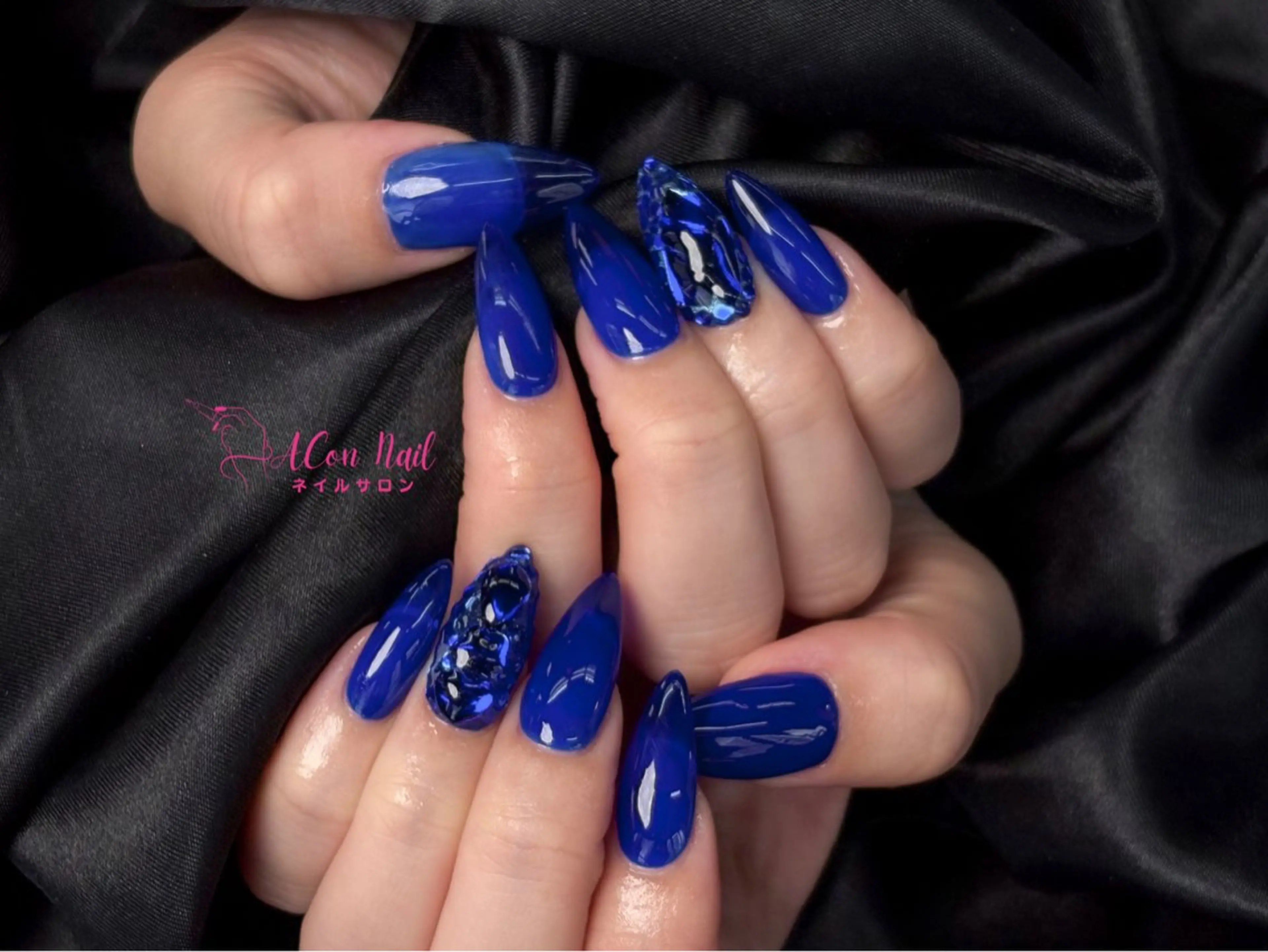 ネイル 桜ネイル 長さ出し フラワーネイル フレンチネイル ジェルネイル ハンドネイル AConNailSalon所属・ACon NailSalonのネイルデザイン