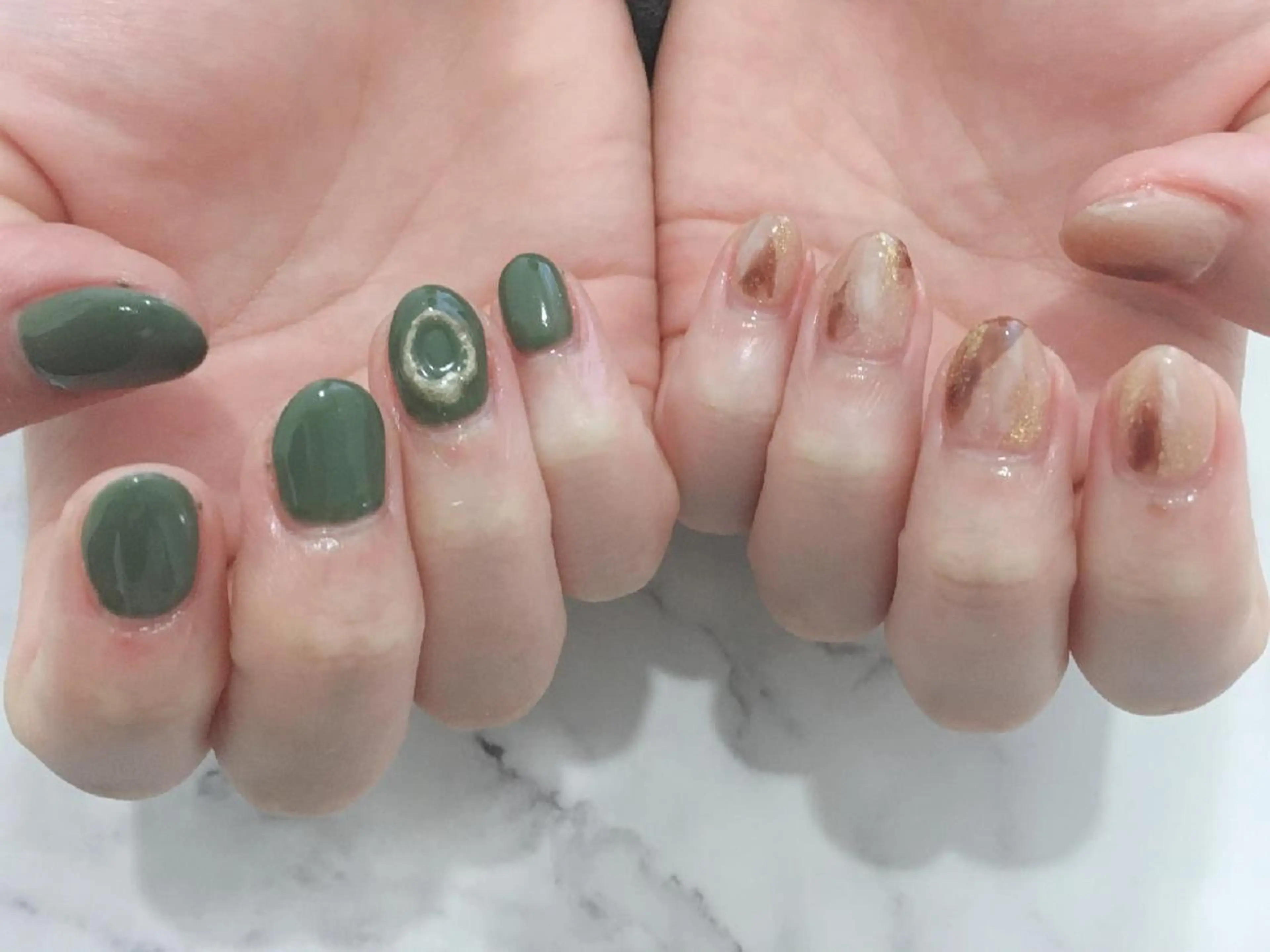 ネイル 長さ出し フラワーネイル ジェルネイル グラデーション ニュアンスネイル ネイル＆フラワーサロン〜Ri✦hiro〜鳥栖店所属・HIRATA RIEのネイルデザイン