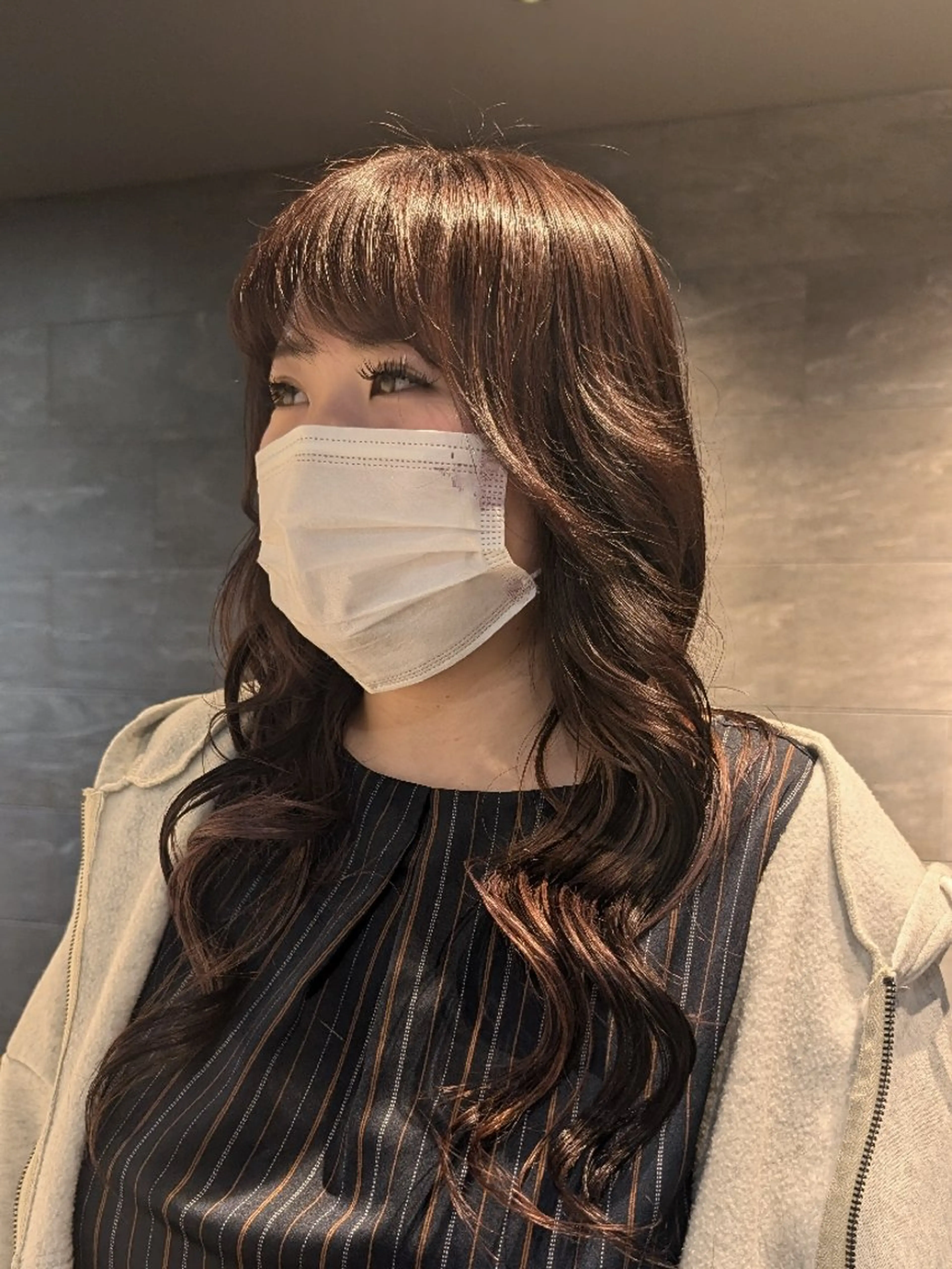 ロング カラー ツヤ髪🎀暖色カラー さとあみのヘアスタイル