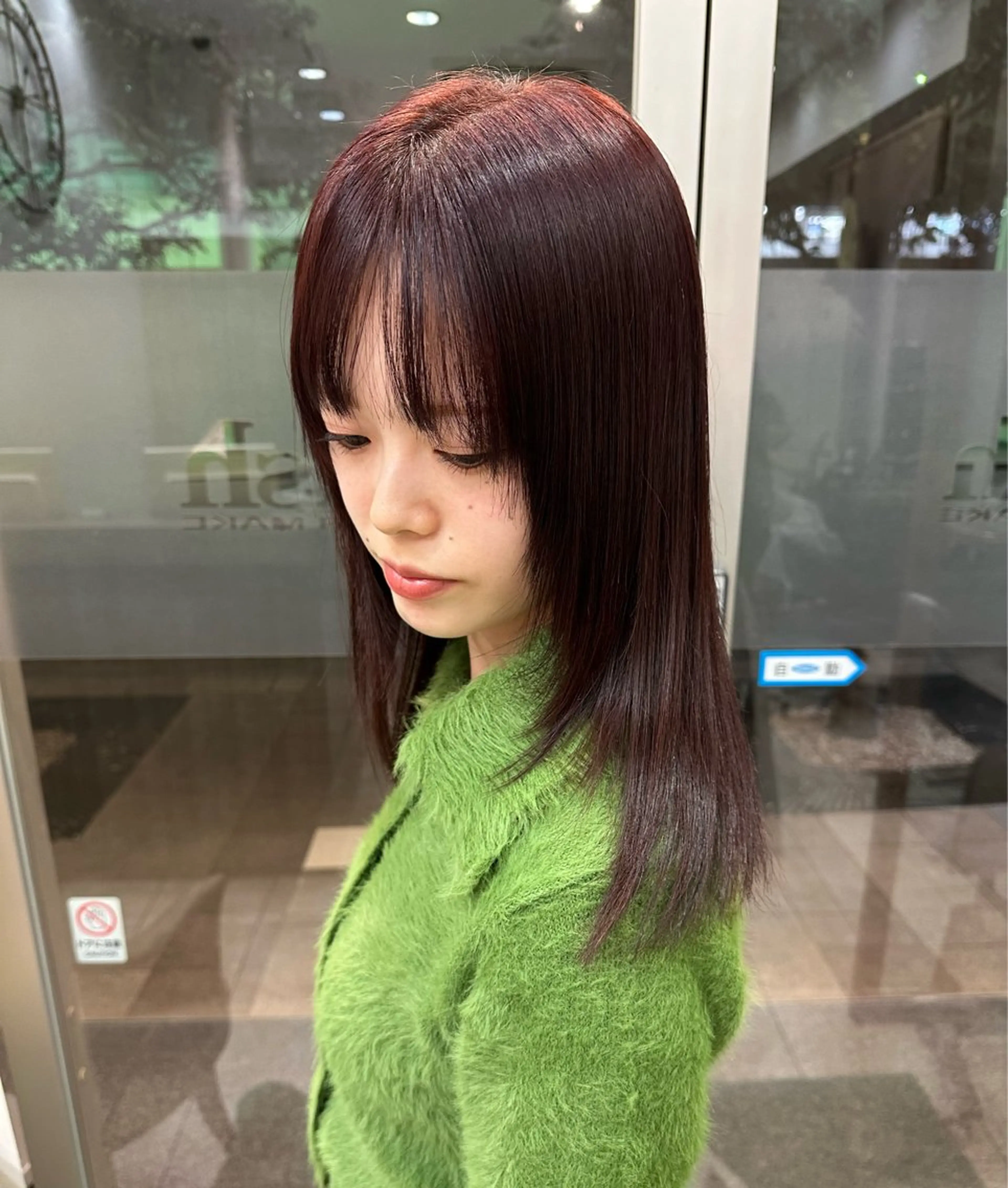 セミロング カラー カット ヘアカラー トリートメント 曲がる縮毛矯正/ メンズ縮毛/白澤のヘアスタイル