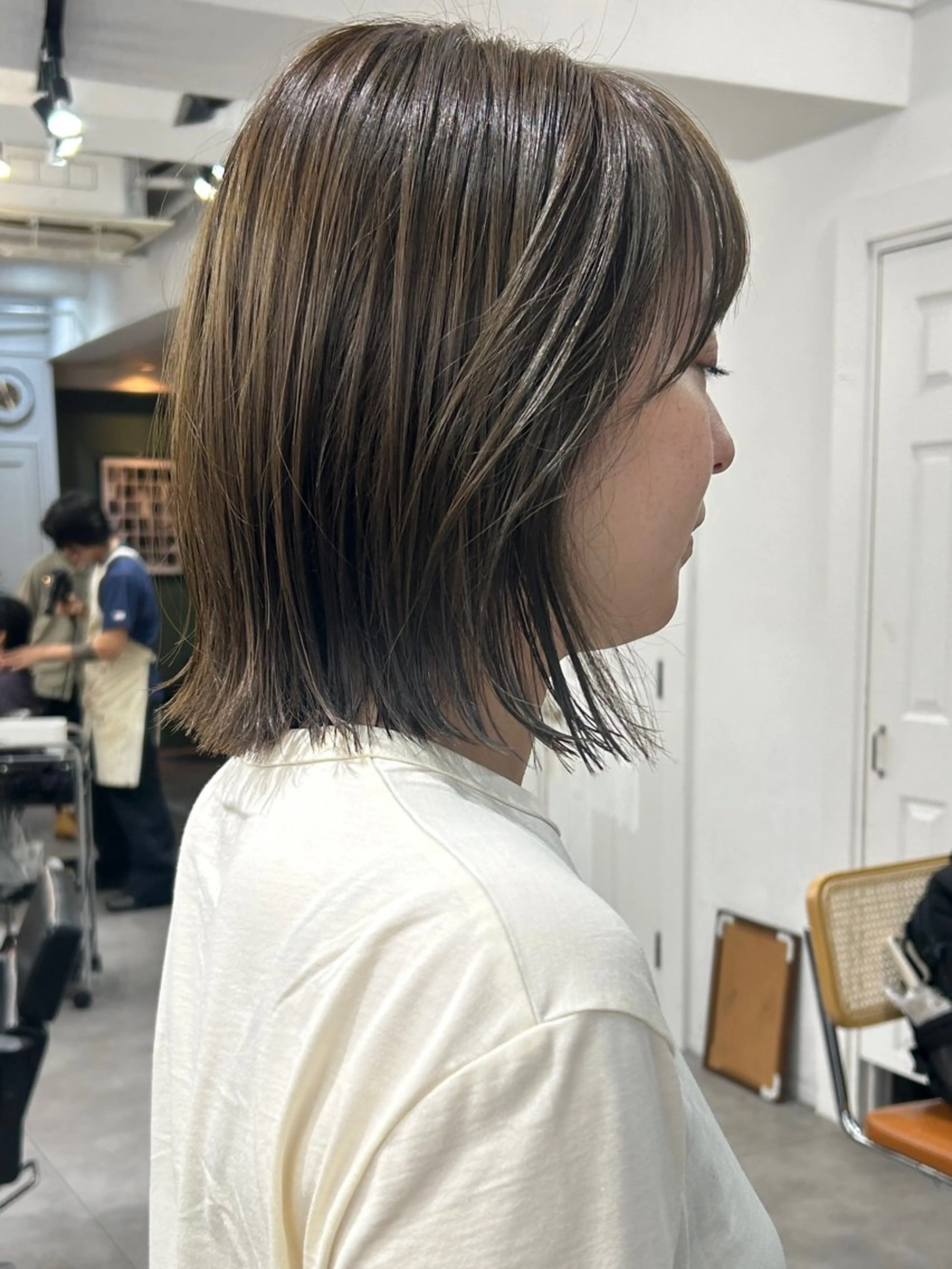 ミディアム カラー カット ヘアカラー ボブ/透明感カラー /サナ🌼のヘアスタイル
