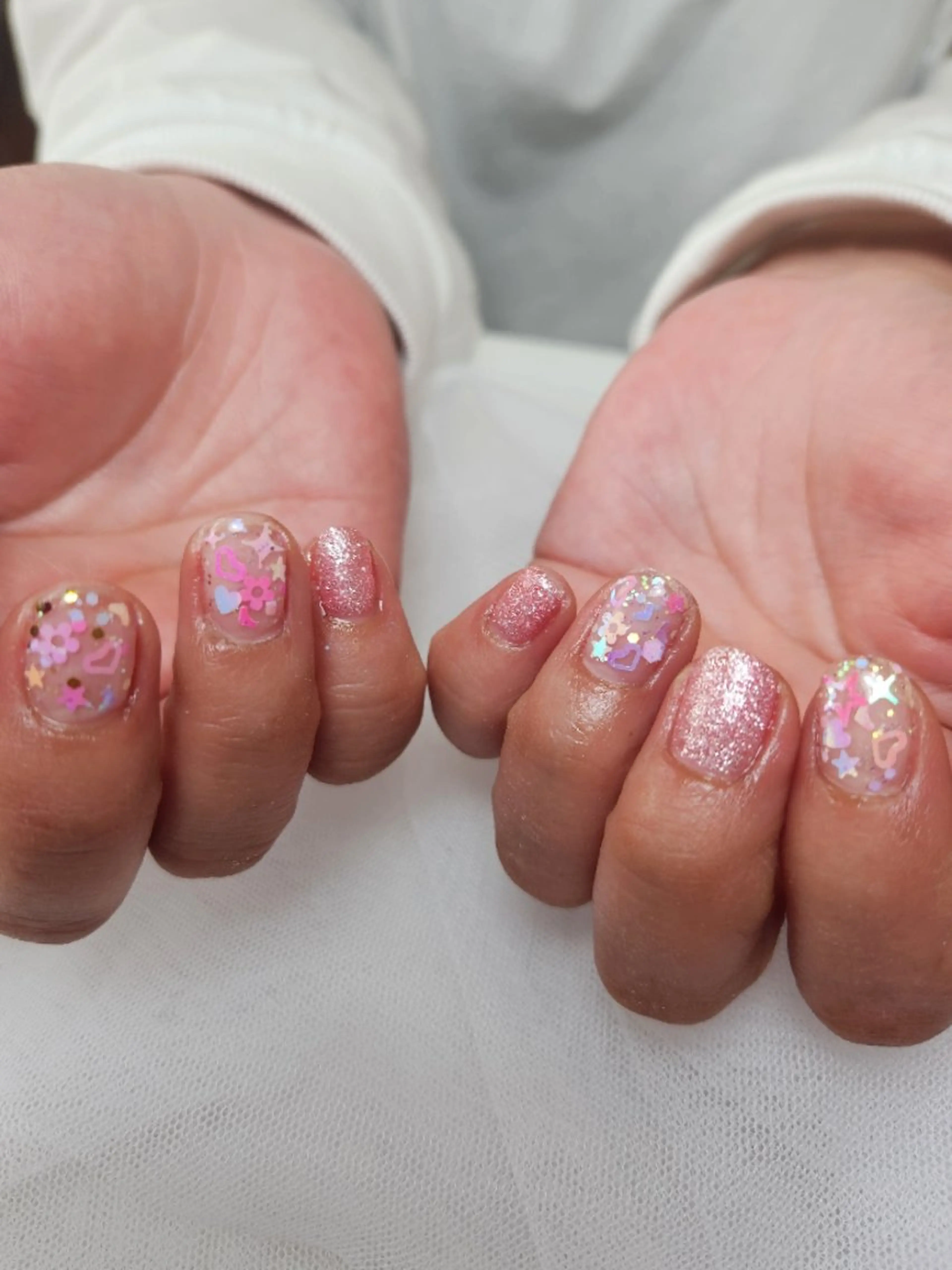 ネイル クリアネイル ジェルネイル ホログラムネイル キラキラネイル 韓国ネイル Nailroom3  古屋明美のネイルデザイン