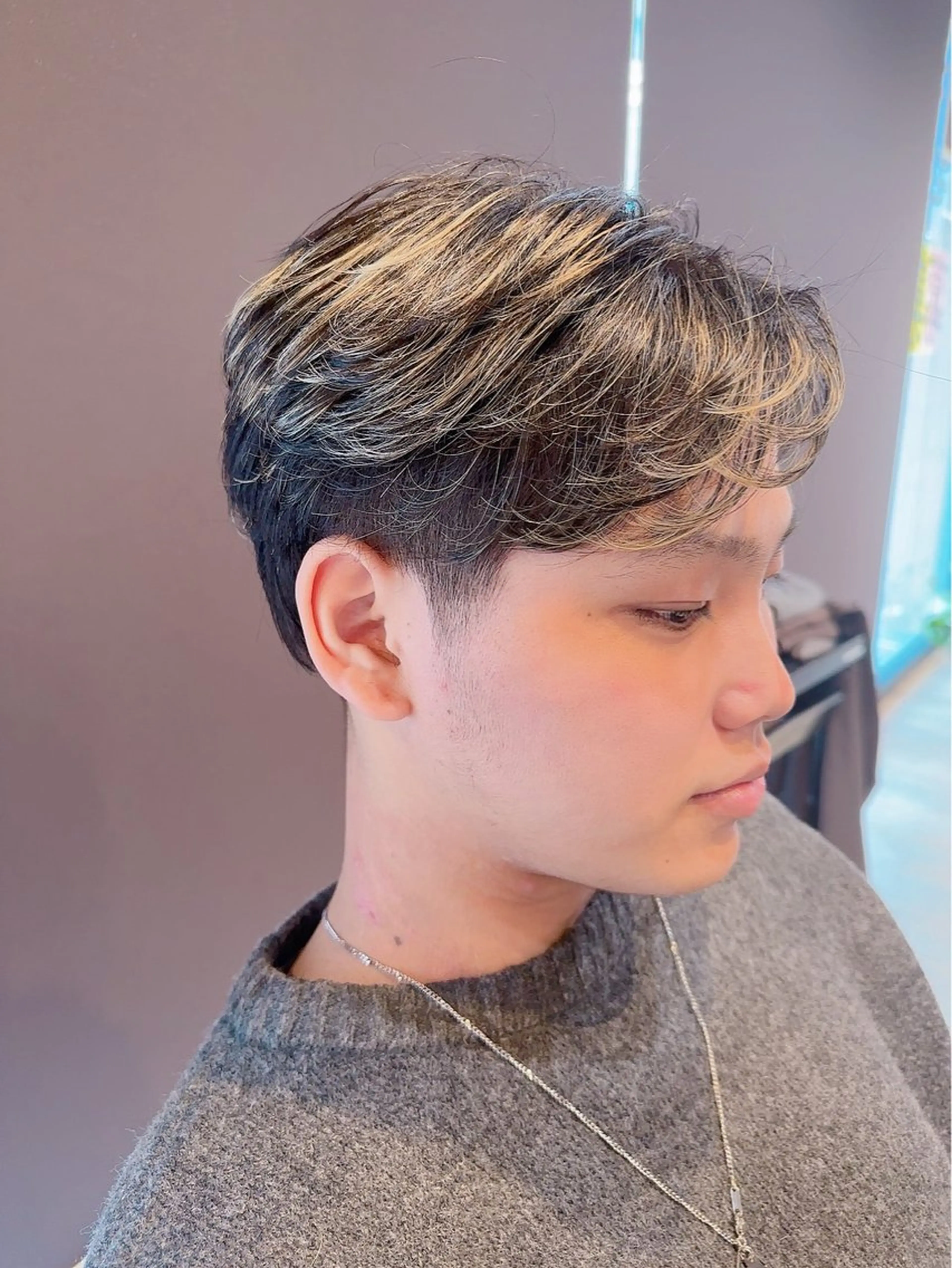 メンズ カット 髪質改善&ストレート ‪✂︎‬鈴木青樹のヘアスタイル