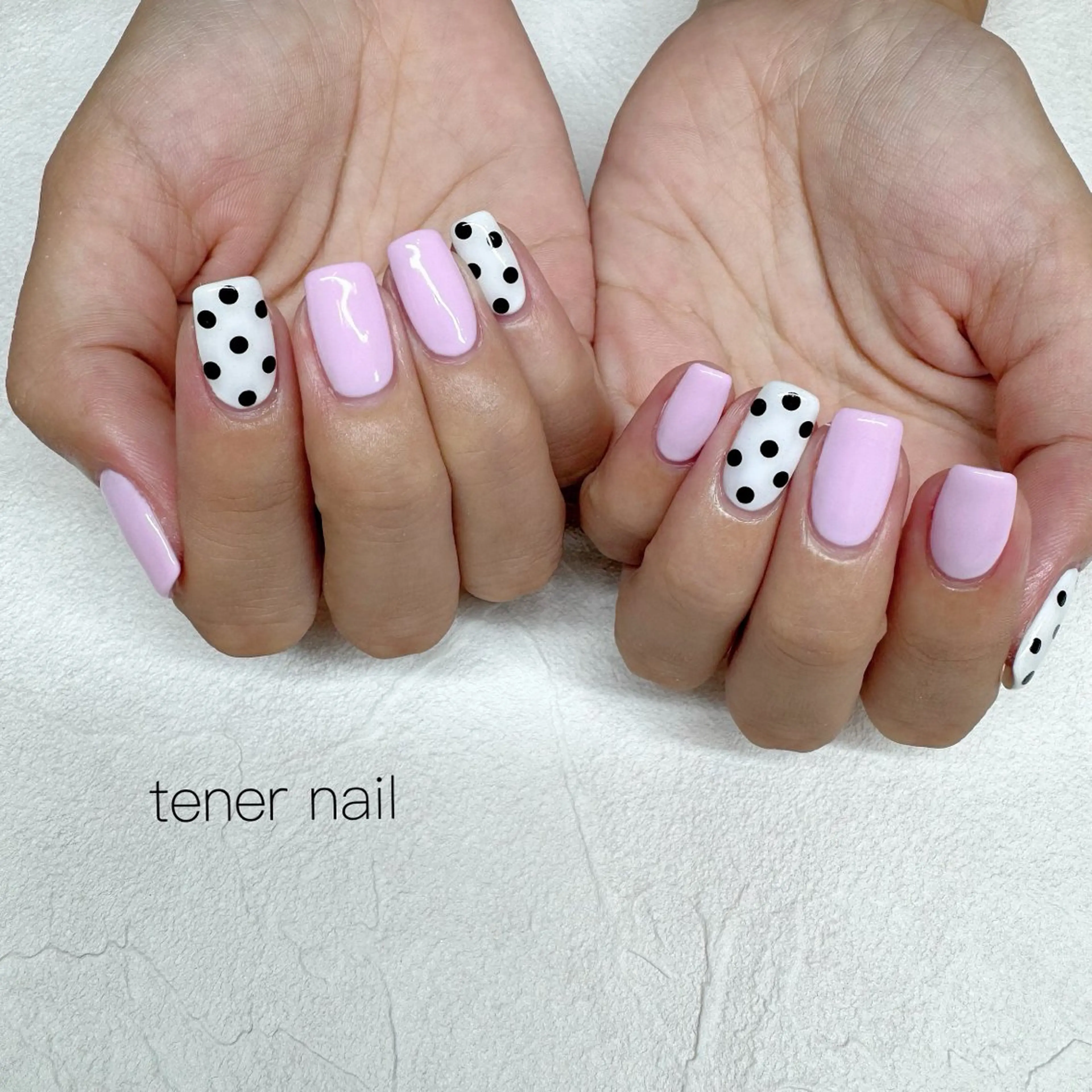 ネイル ドット ピンク ハンドネイル tener  nail  テネルネイル所属・テネルネイル tener nailのネイルデザイン