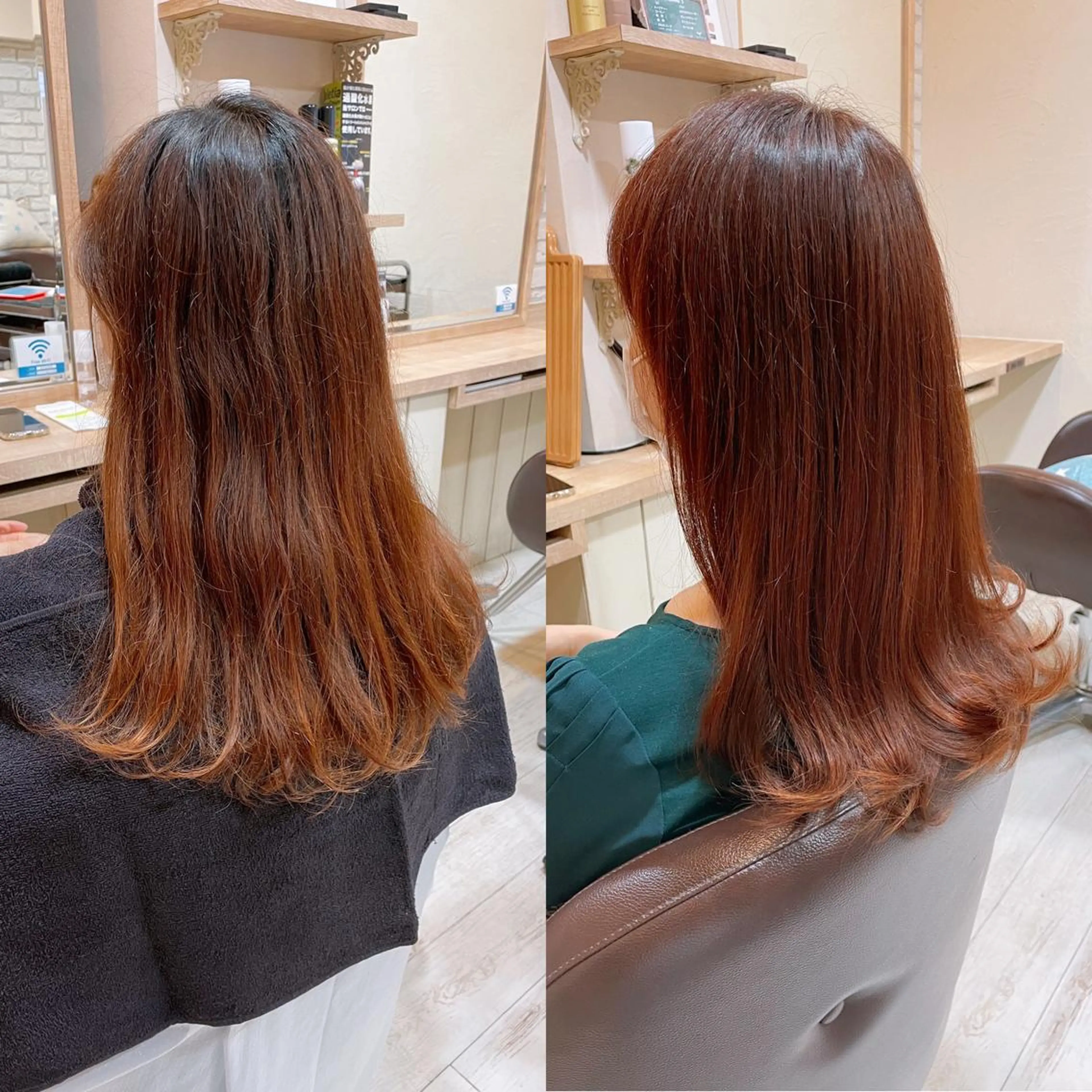 セミロング カラー カット ヘアカラー トリートメント ヘッドスパ 銀座🌈ケアカラー/ ヘッドスパ /清水のヘアスタイル