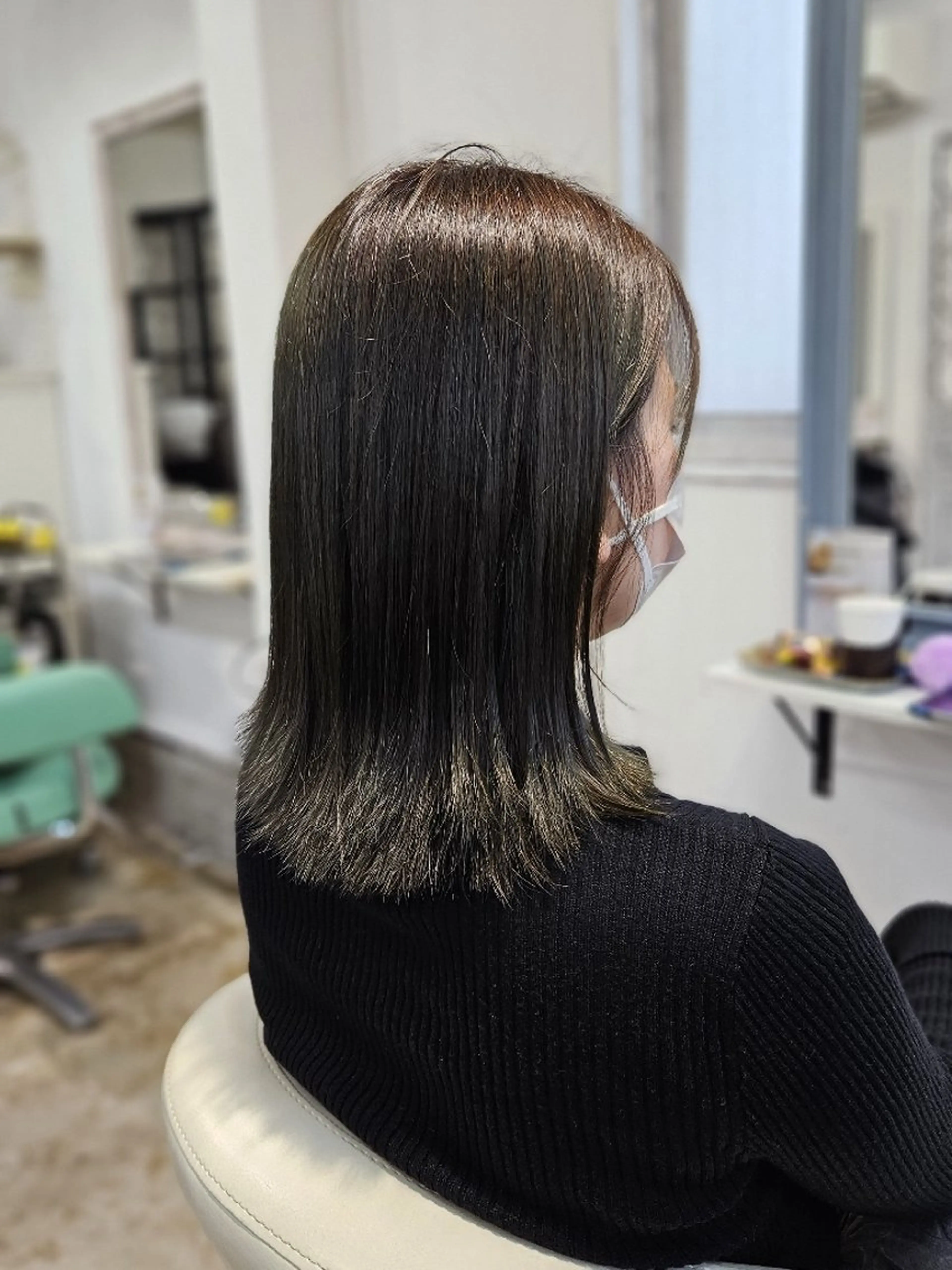 カラー ブリーチ オリーブカラー ヘアカラー Coppe pan所属・熊野 タイソンのヘアスタイル