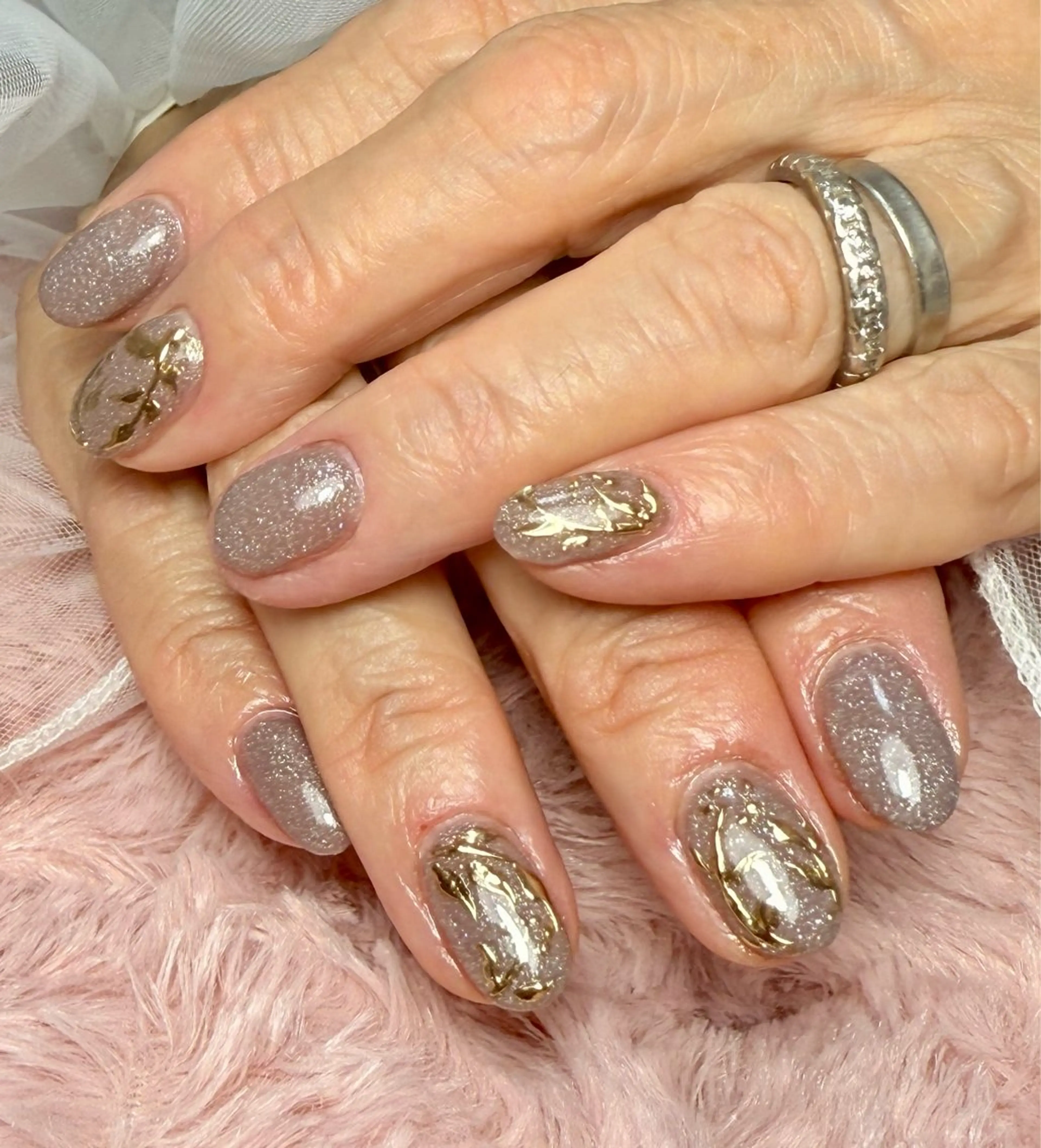 ネイル アートネイル チークネイル フラッシュネイル フラッシュマグ フレンチネイル M.N_ nailのネイルデザイン