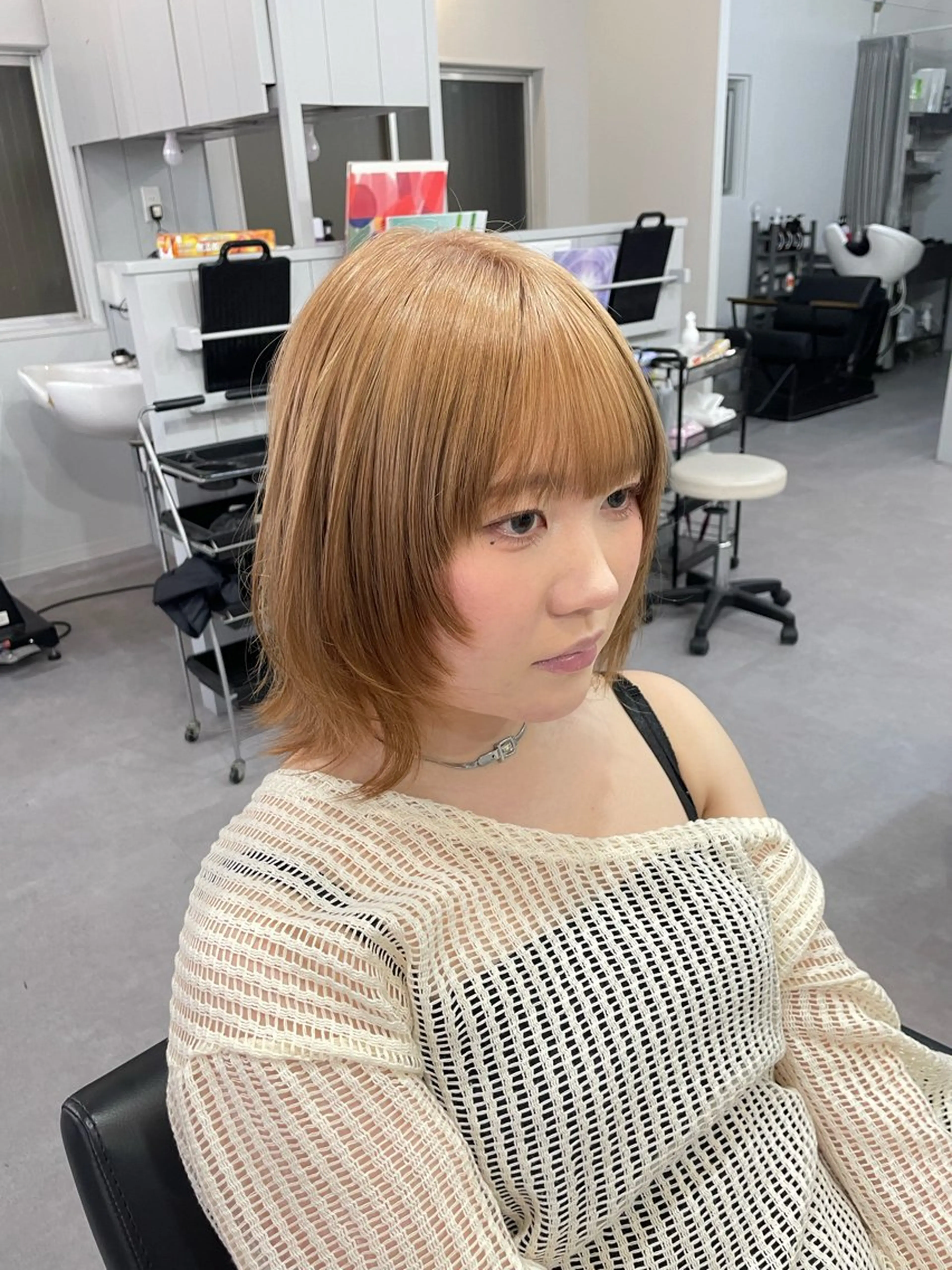 ミディアム カラー ヘアアレンジ ヘアカラー Cielro【 シェイロ 】所属・Cielro/ダブル カラー/西田咲希のヘアスタイル