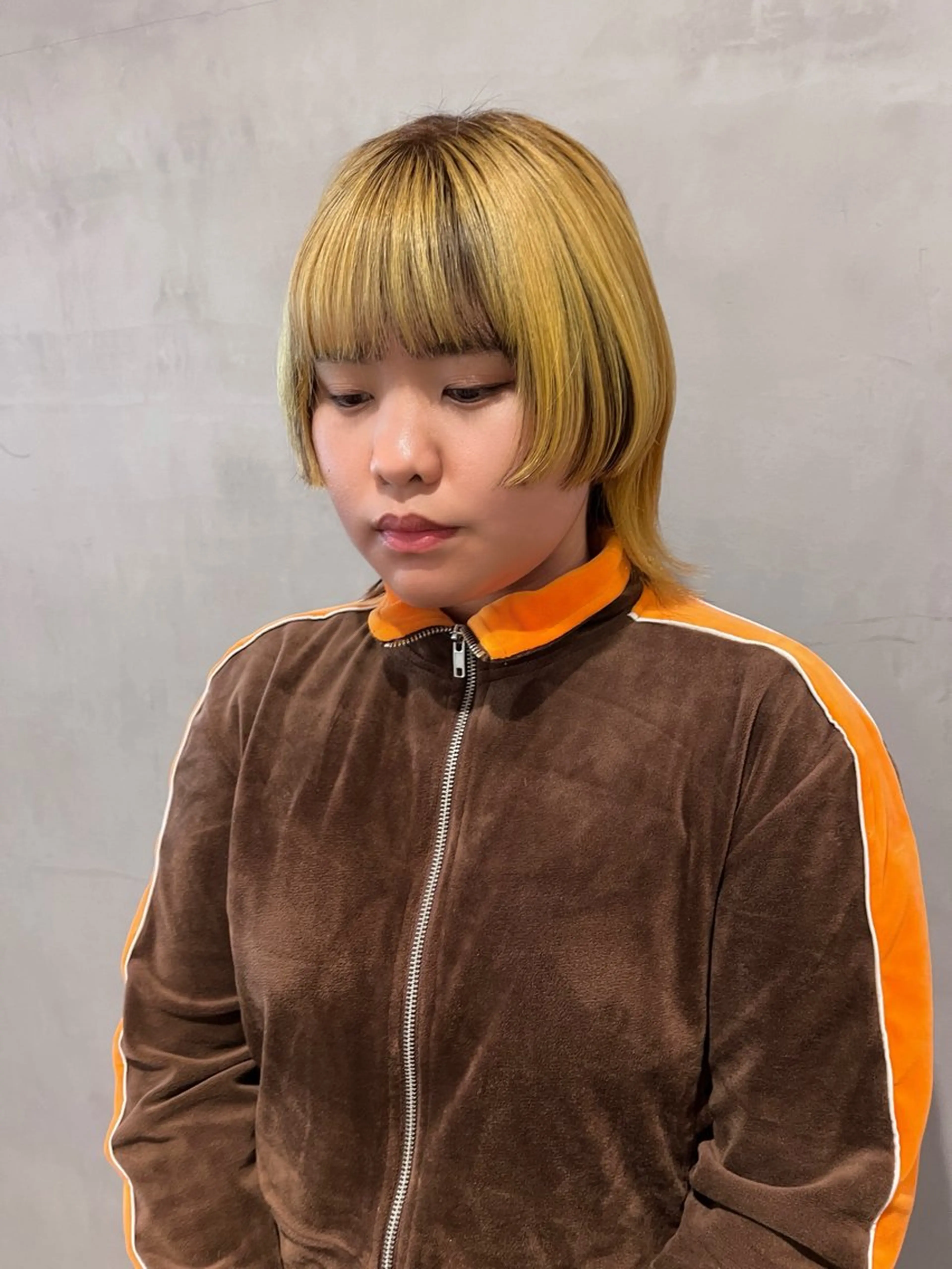 ショート カラー ブラウンカラー イエローカラー カット ヘアカラー トリートメント 暖色🍒姫カット🎀 オタク特化🎀ゆうなのヘアスタイル