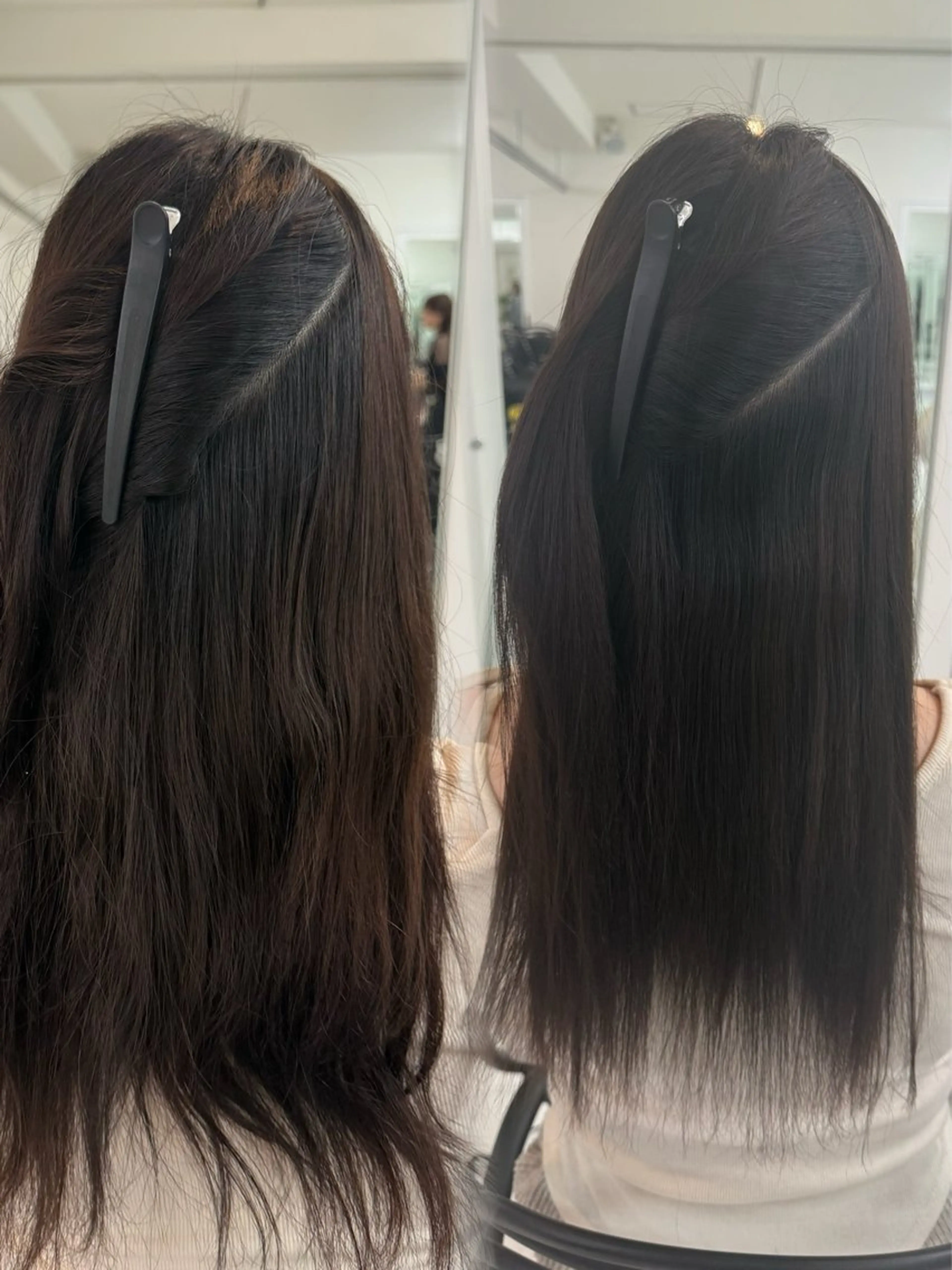 ロング 顔周りカット 小顔カット 縮毛矯正 りっきー🦋矯正 烏丸/縮毛矯正のヘアスタイル