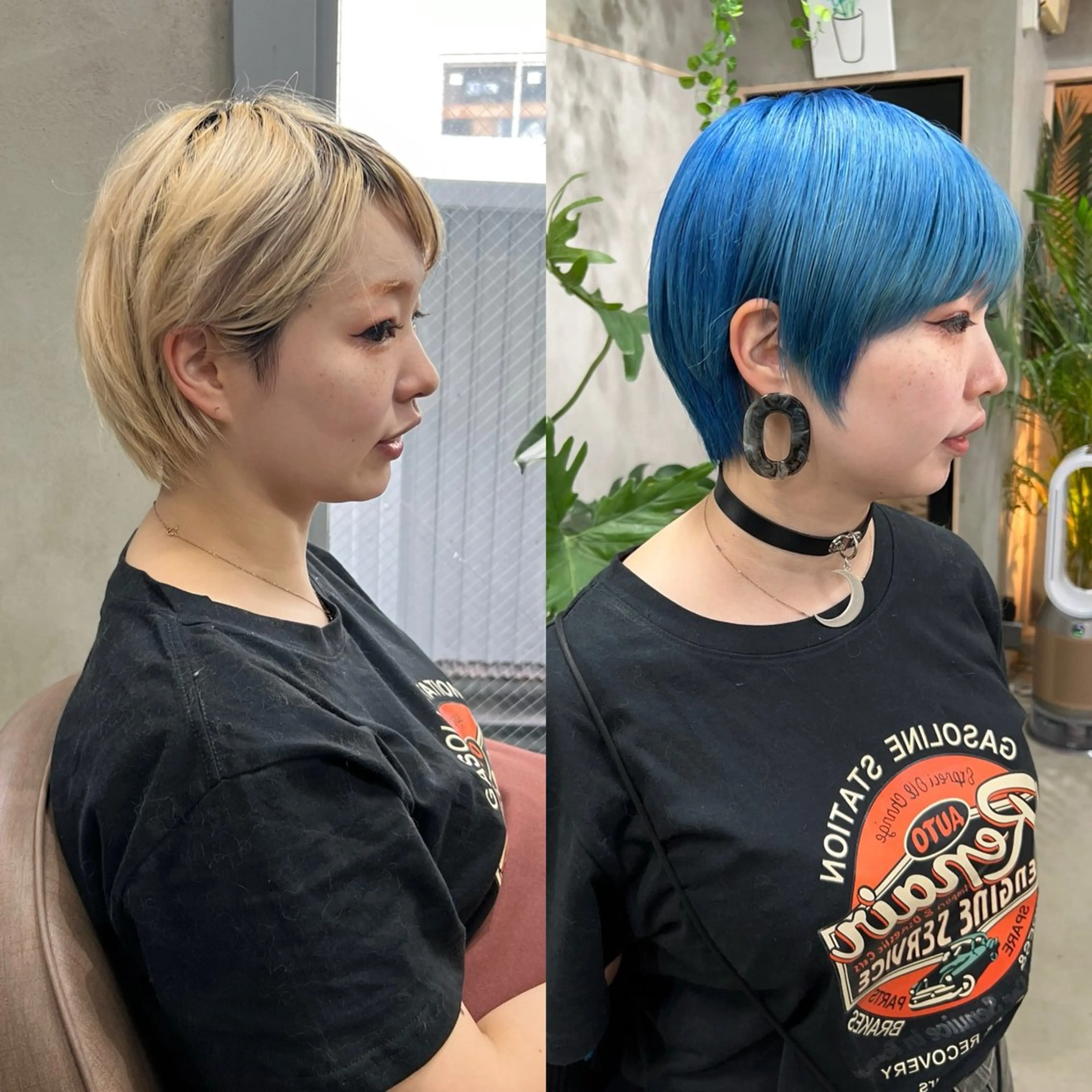 ショート カラー ブルーカラー ハイトーンカラー 似合わせカット ショートヘア カット ヘアカラー U-fuショート 伊藤拓海のヘアスタイル