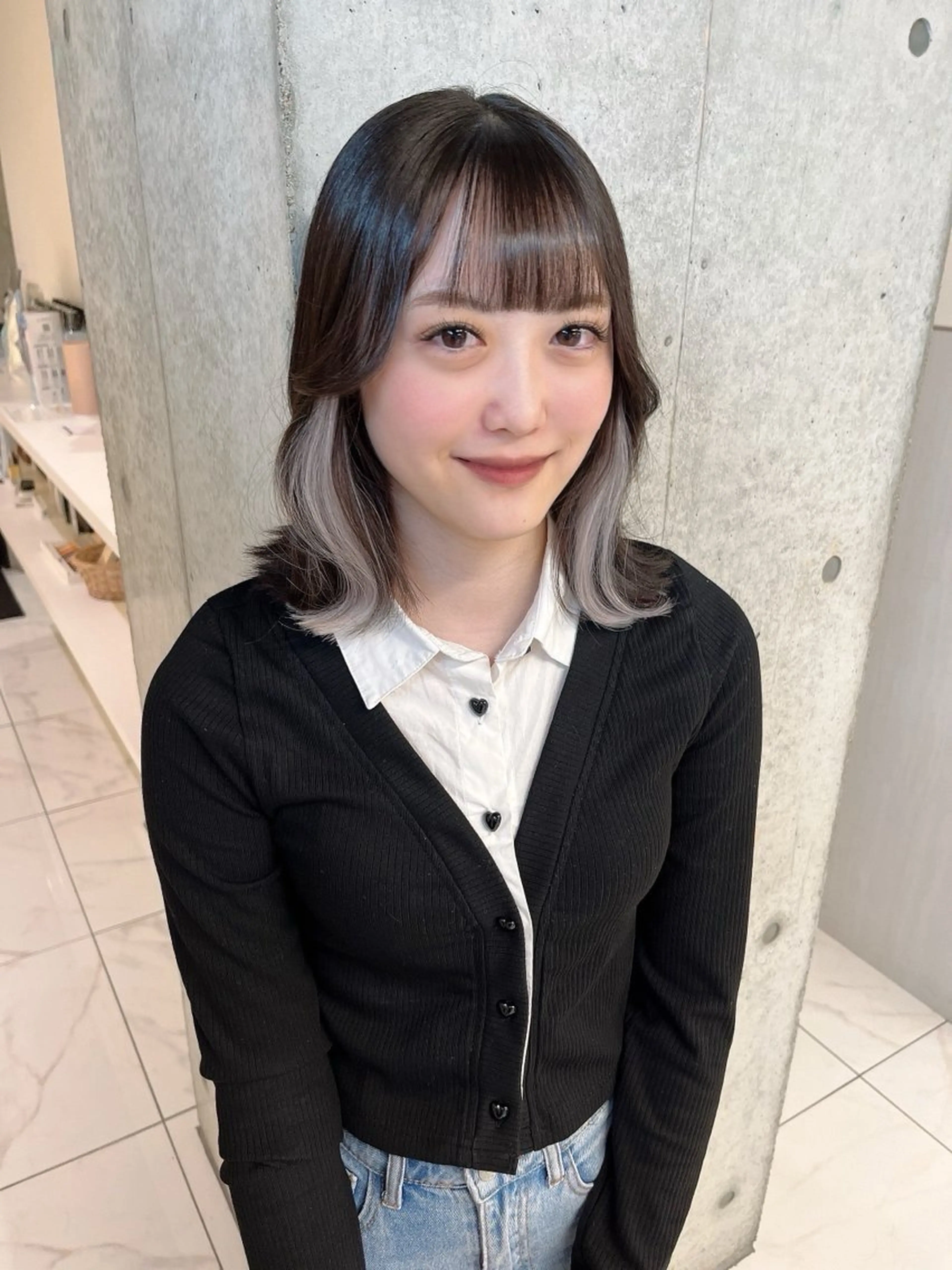 ミディアム エクステ エクステ りおな/エクステ /ミルクティーカラーのヘアスタイル