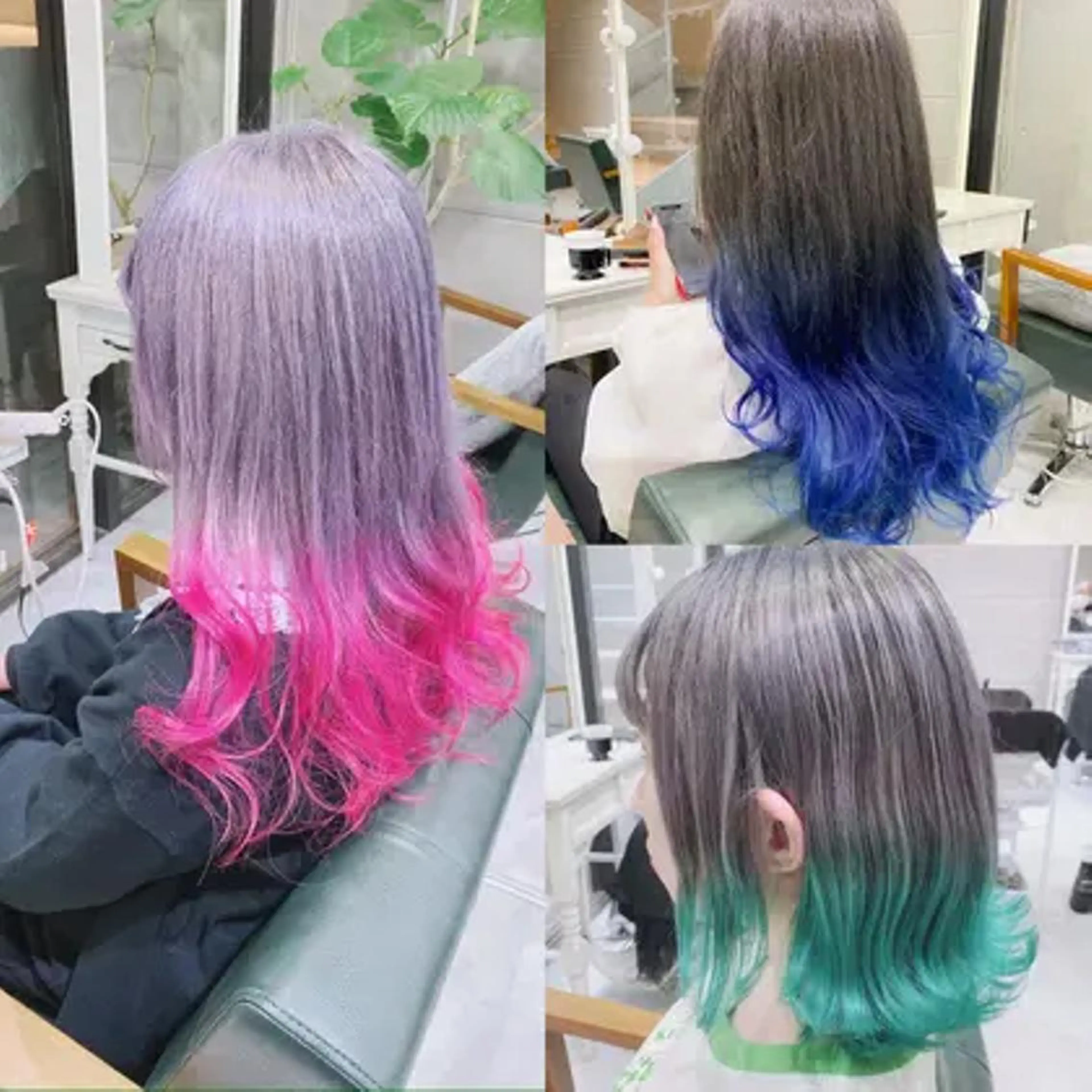 🫧🩵カラーバターで可愛く遊ぶ🩵🫧グラデーション＋うる艶トリートメント〔ブリーチ1回込み〕の写真