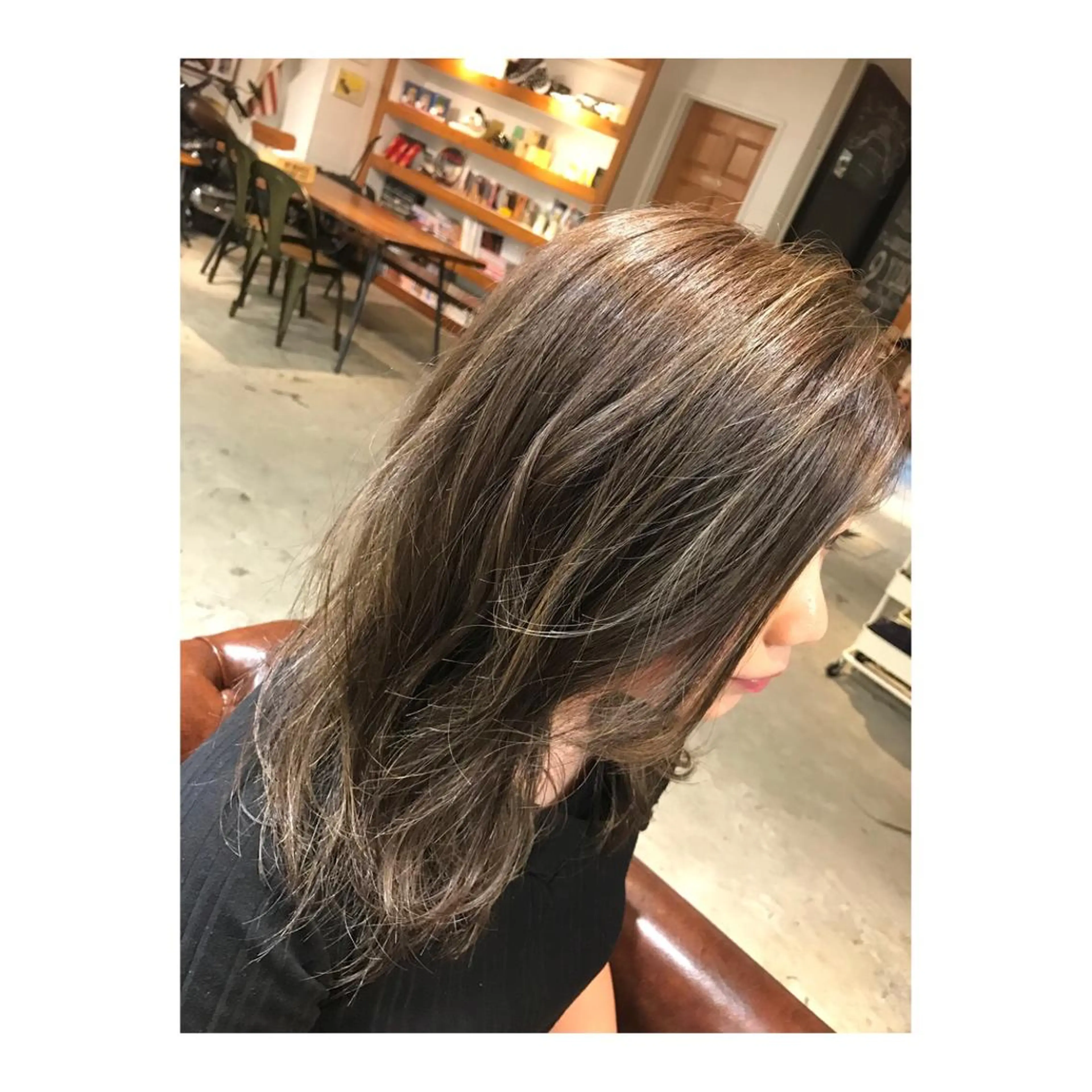 ロング カラー ブリーチ ハイライトカラー ハイライト 竹嶌 健吾のヘアスタイル