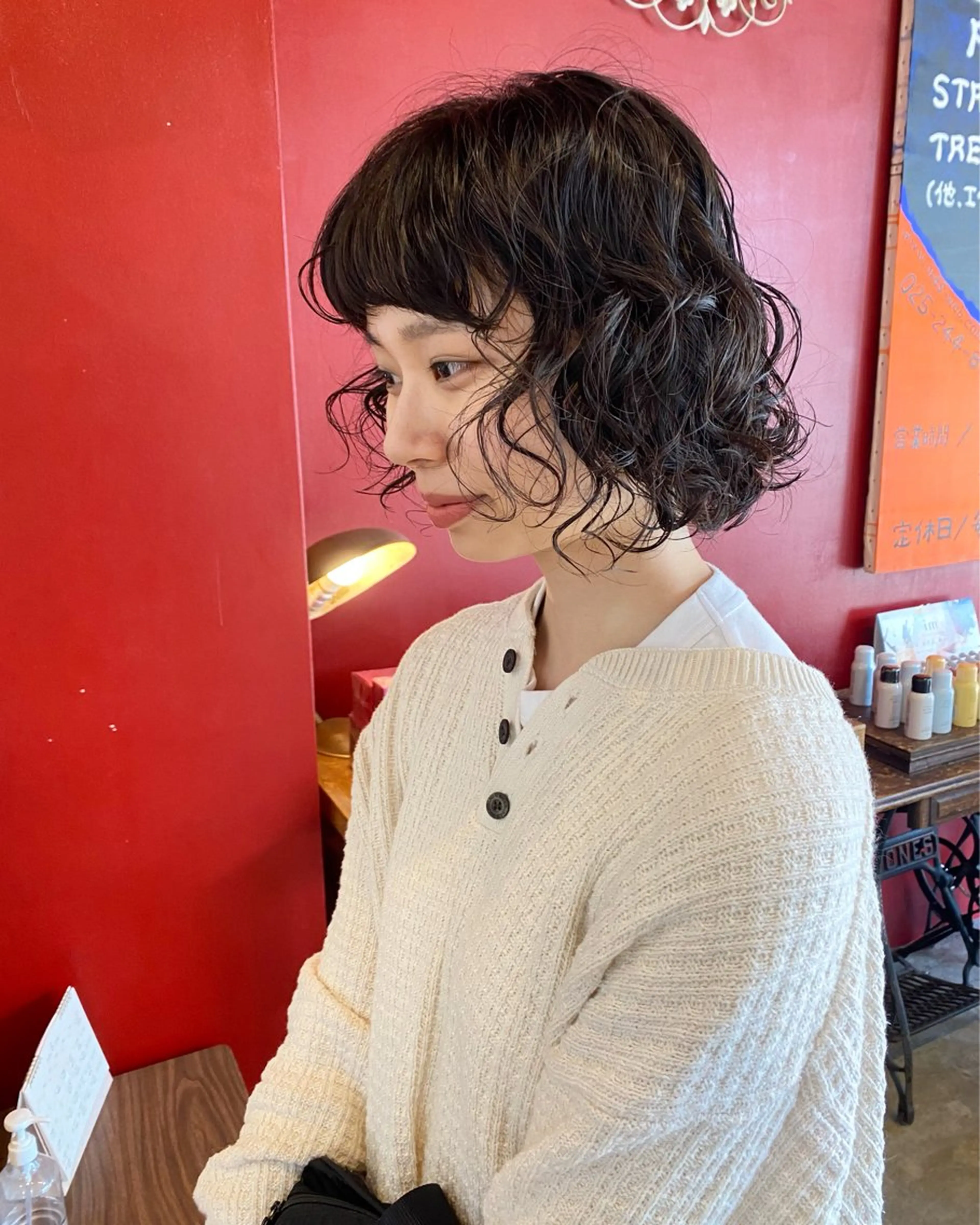 パーマ 小日向 沙織のヘアスタイル