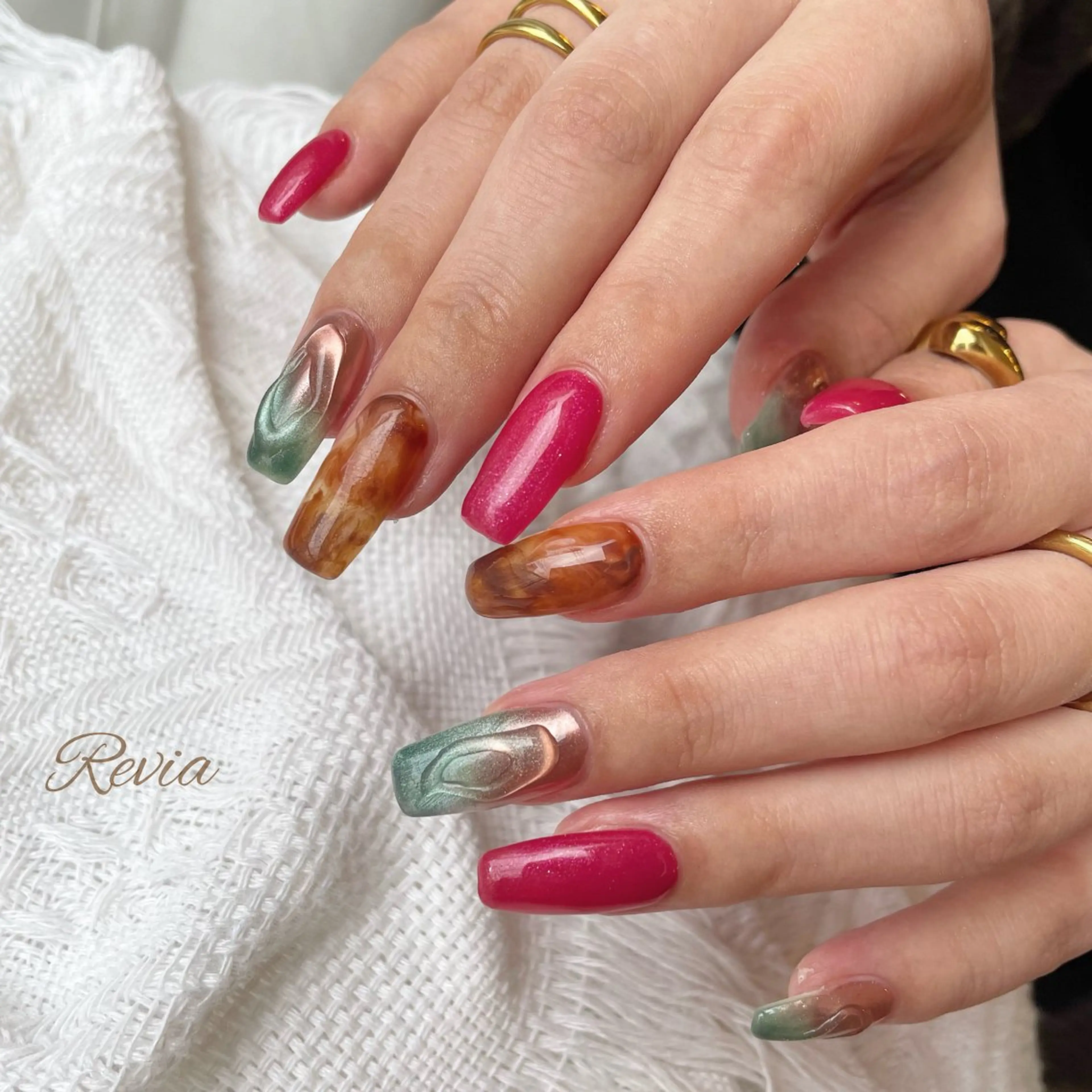 ネイル ハンドネイル revia所属・ERI Nailistのネイルデザイン