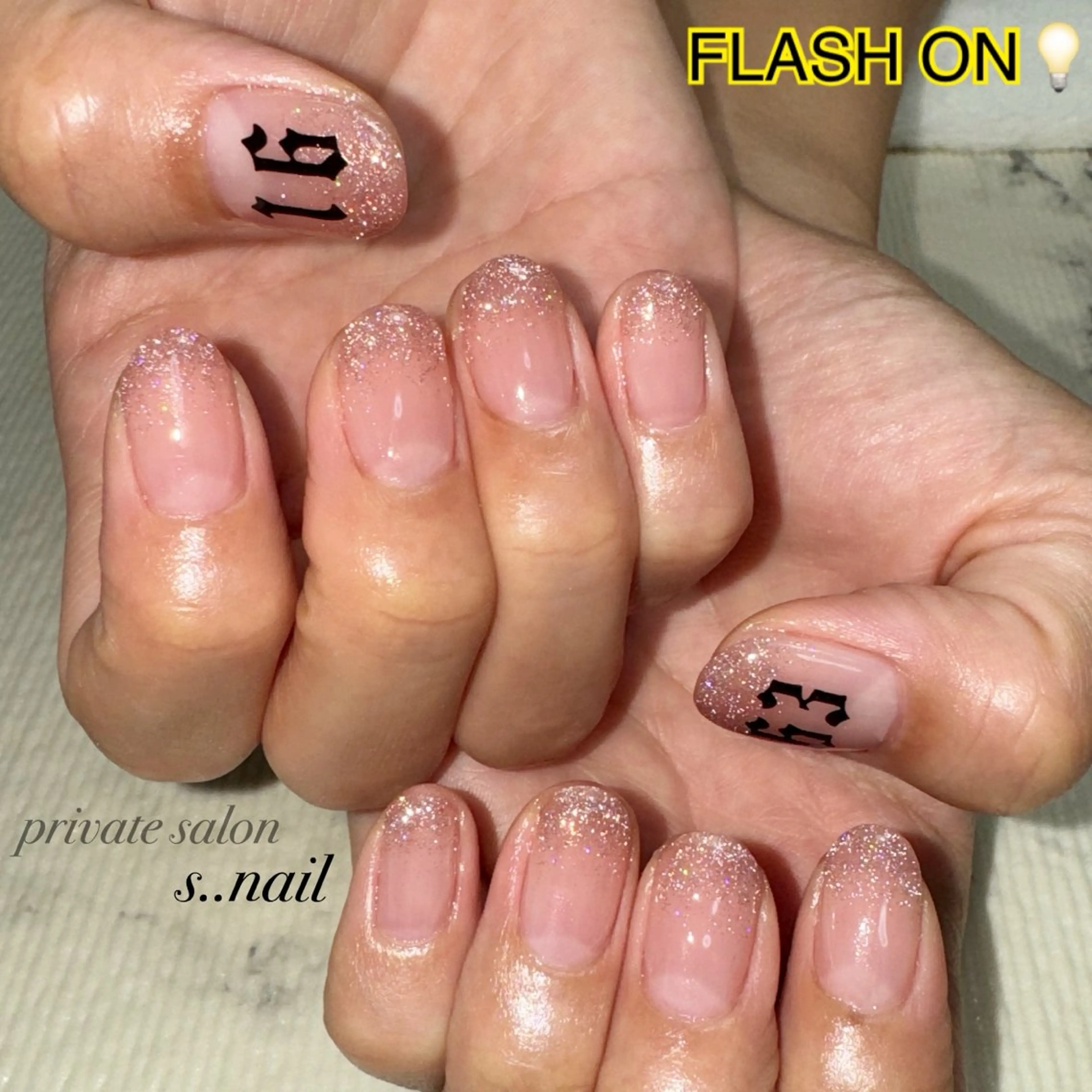 ネイル グラデーション ラメ(グリッター) ピンク ハンドネイル フットネイル s..nail / MORITAのネイルデザイン