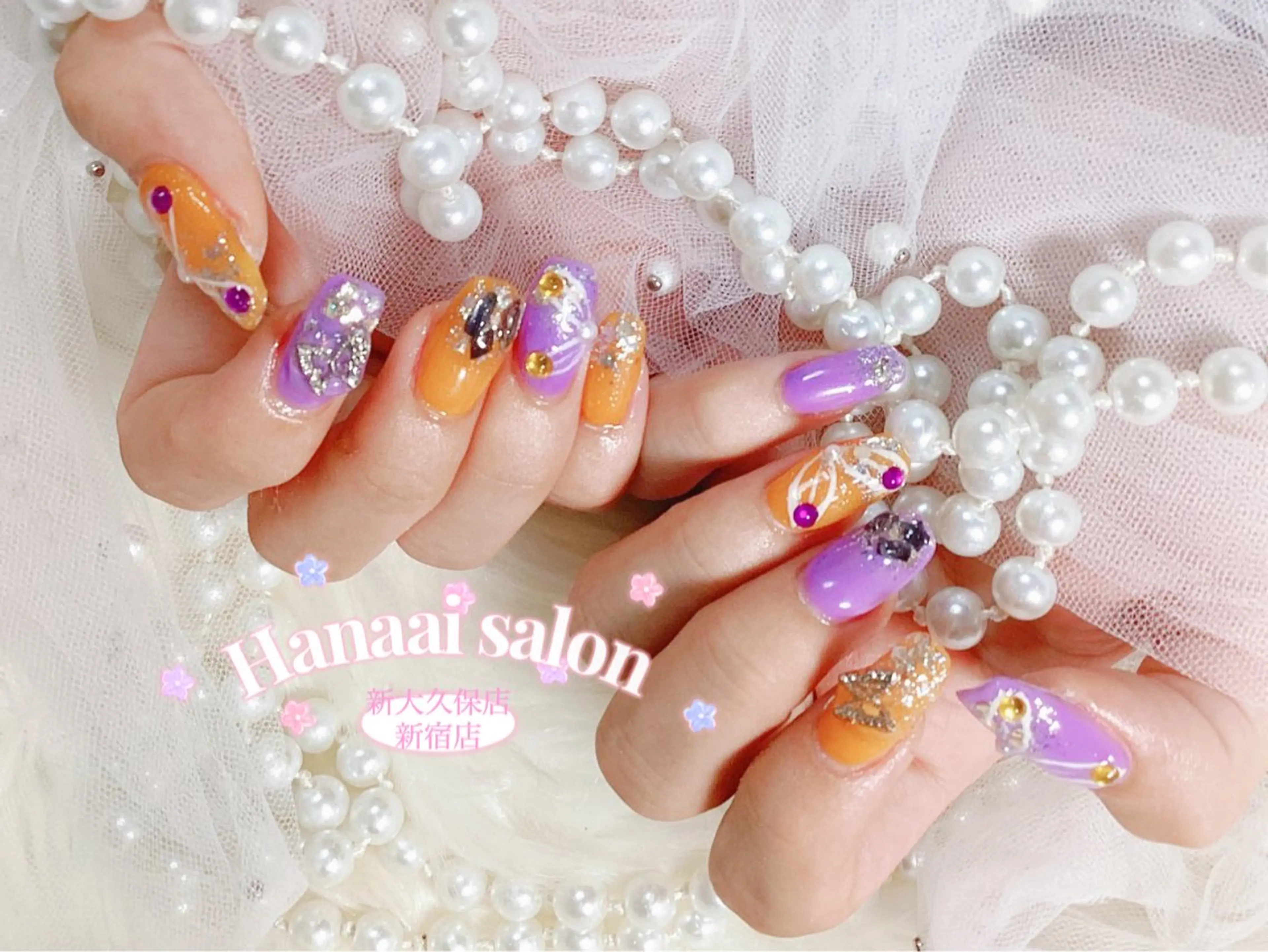ミディアム ハンドネイル Hanaai Salon新宿店のネイルデザイン
