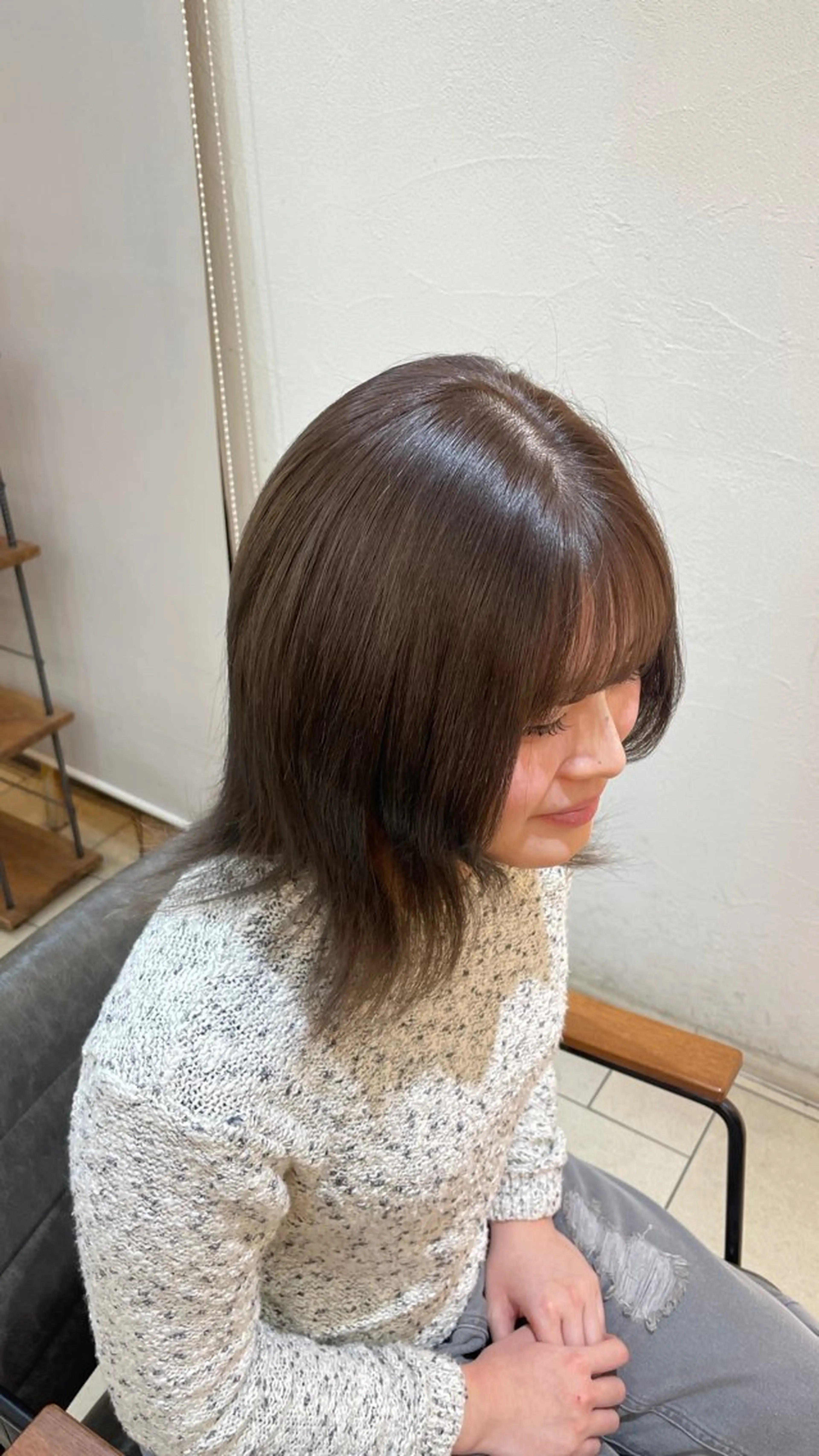 ミディアム カラー アッシュ アッシュブラウン ブラウンカラー トトサ　カミング所属・モデル募集 ✨のヘアスタイル