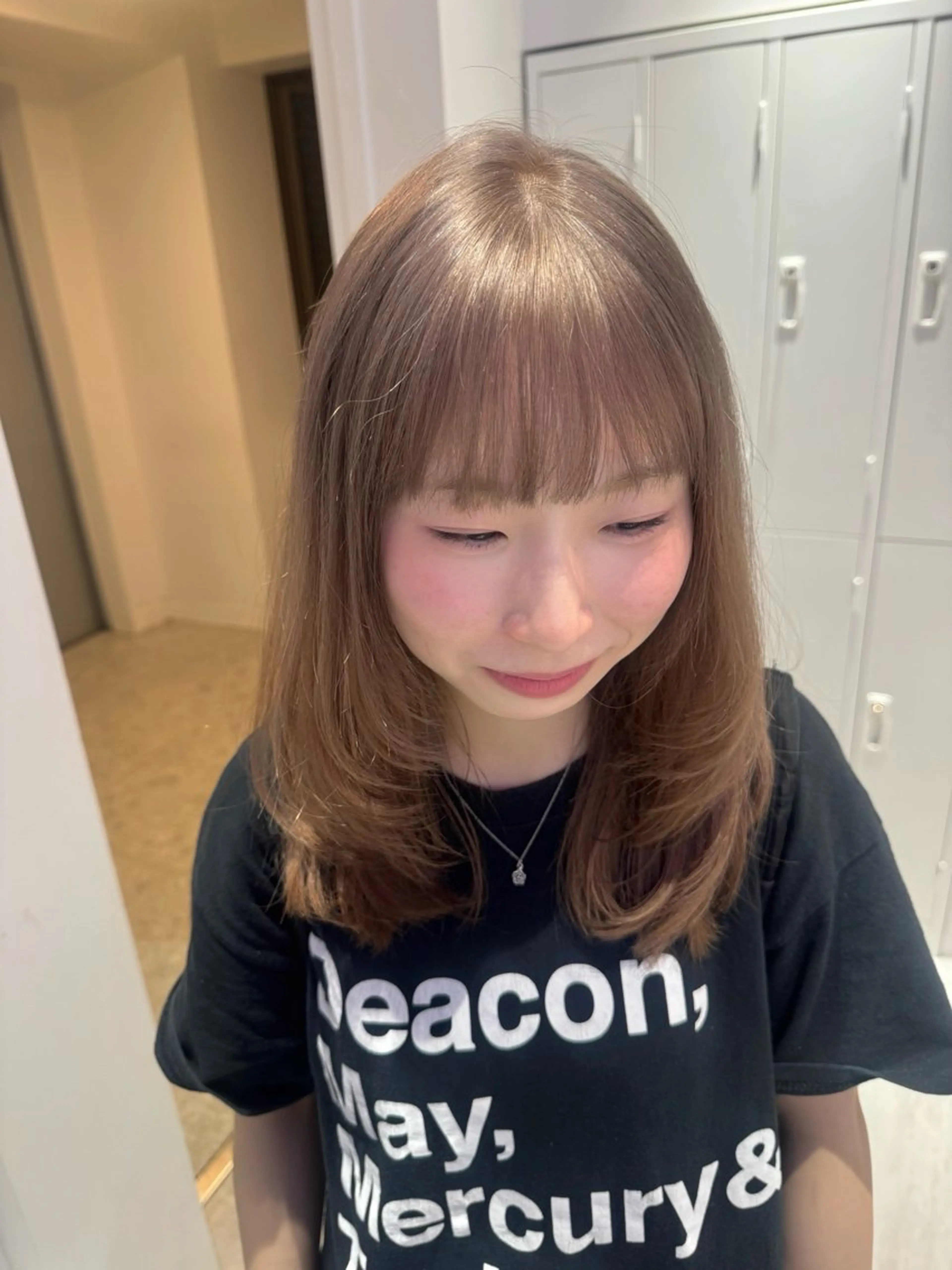 ミディアム カラー 透明感カラー カット ヘアカラー トリートメント icon所属・Ami / icon博多のヘアスタイル