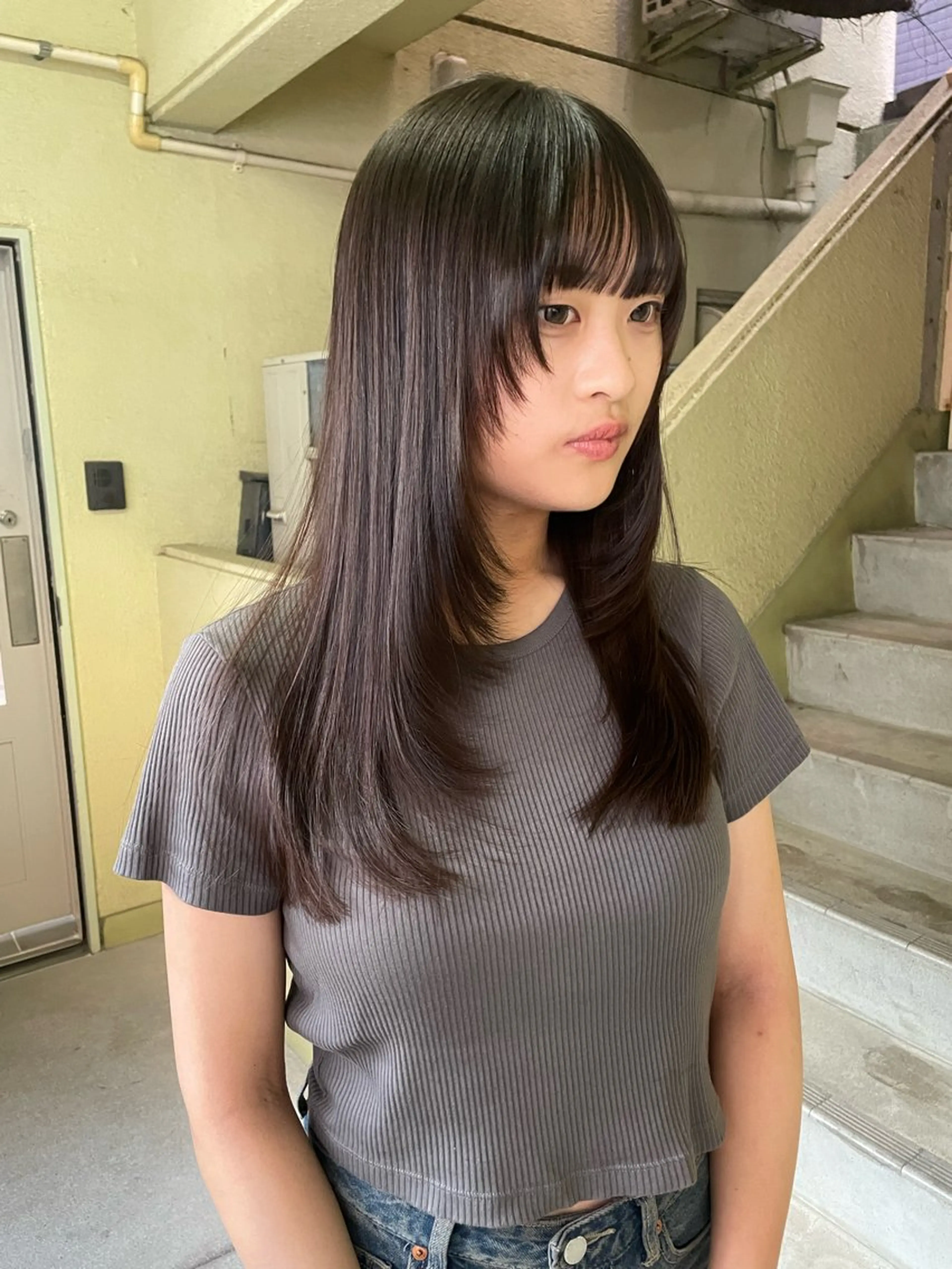 ロング ロングレイヤー 顔まわりレイヤー レイヤーカット ロング LOREN/ miuのヘアスタイル