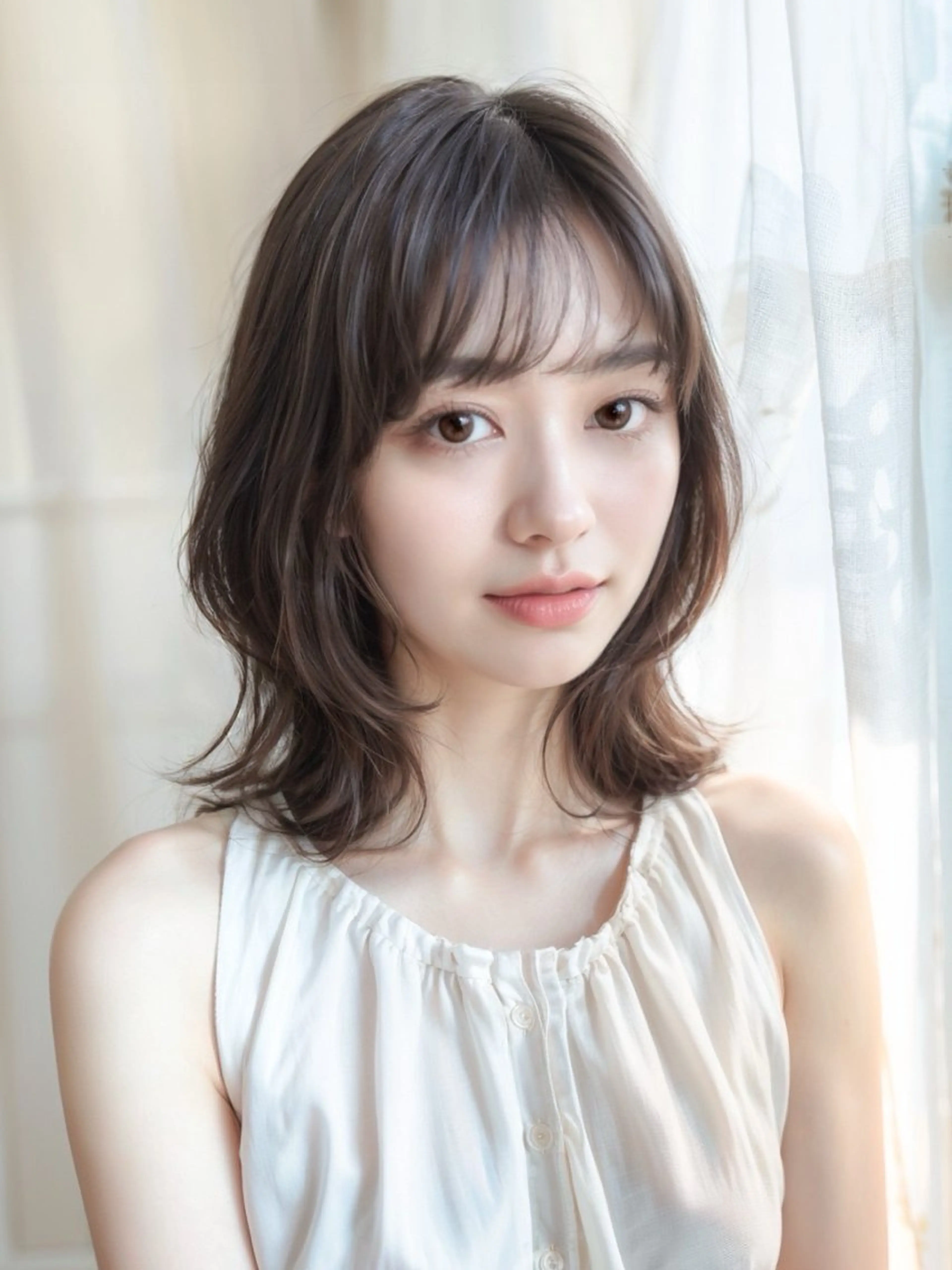 ミディアム ボブ/艶髪 soleilrukaのヘアスタイル
