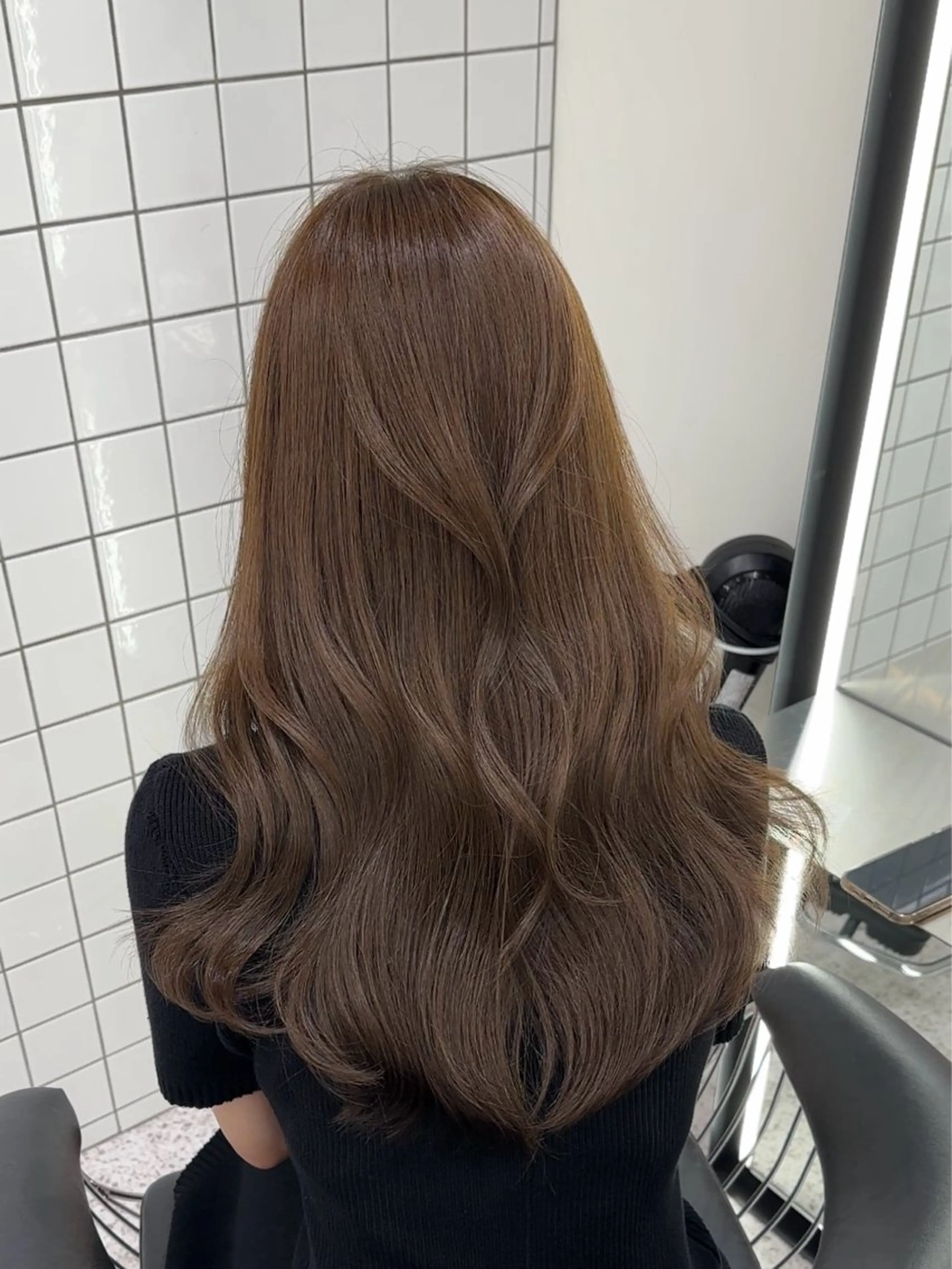 ロング カラー ヘーゼル ブリーチなしヘーゼル 🤎透明感カラー 唯のヘアスタイル