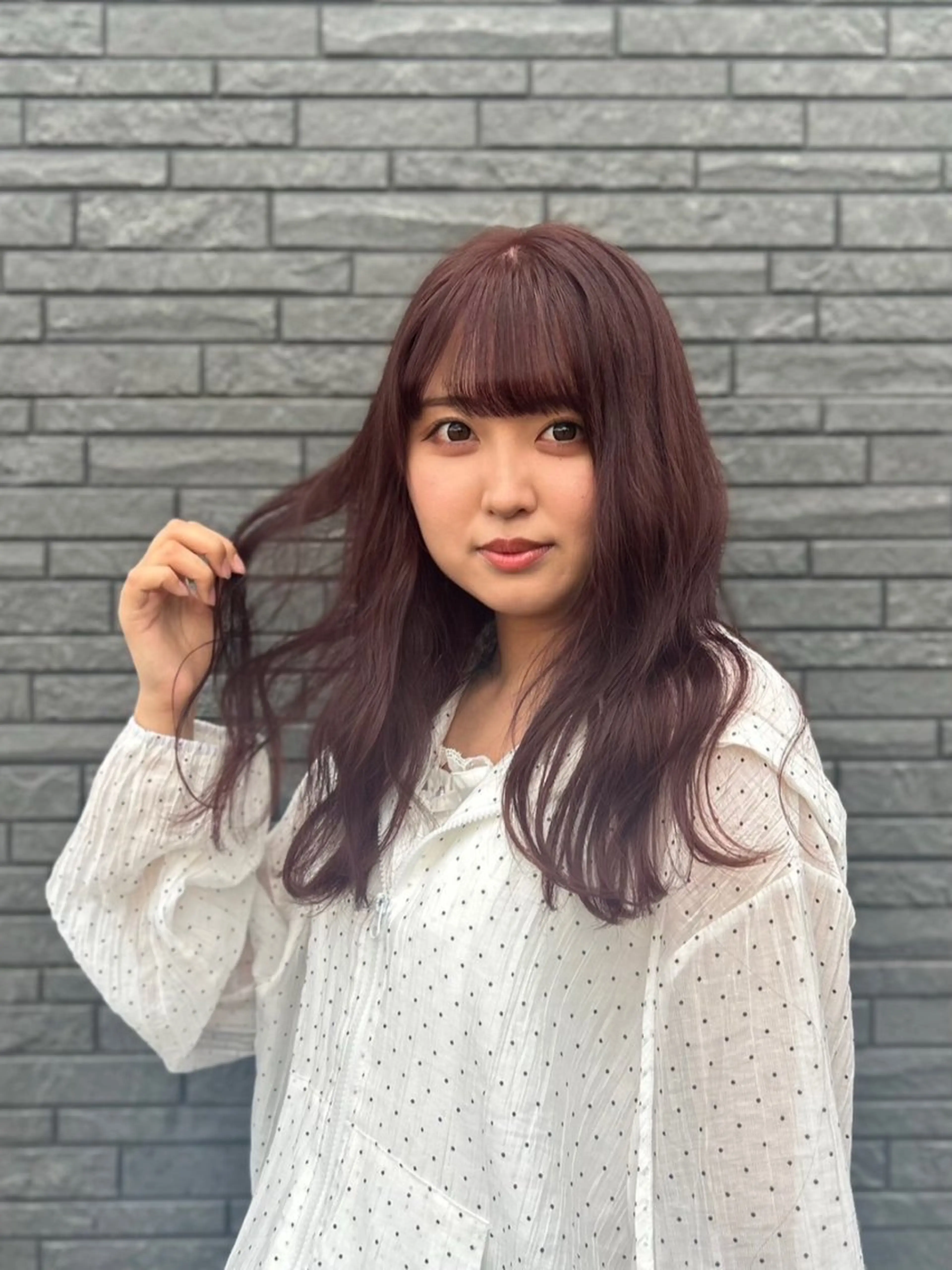 セミロング カット ヘアカラー 水元 聖流のヘアスタイル