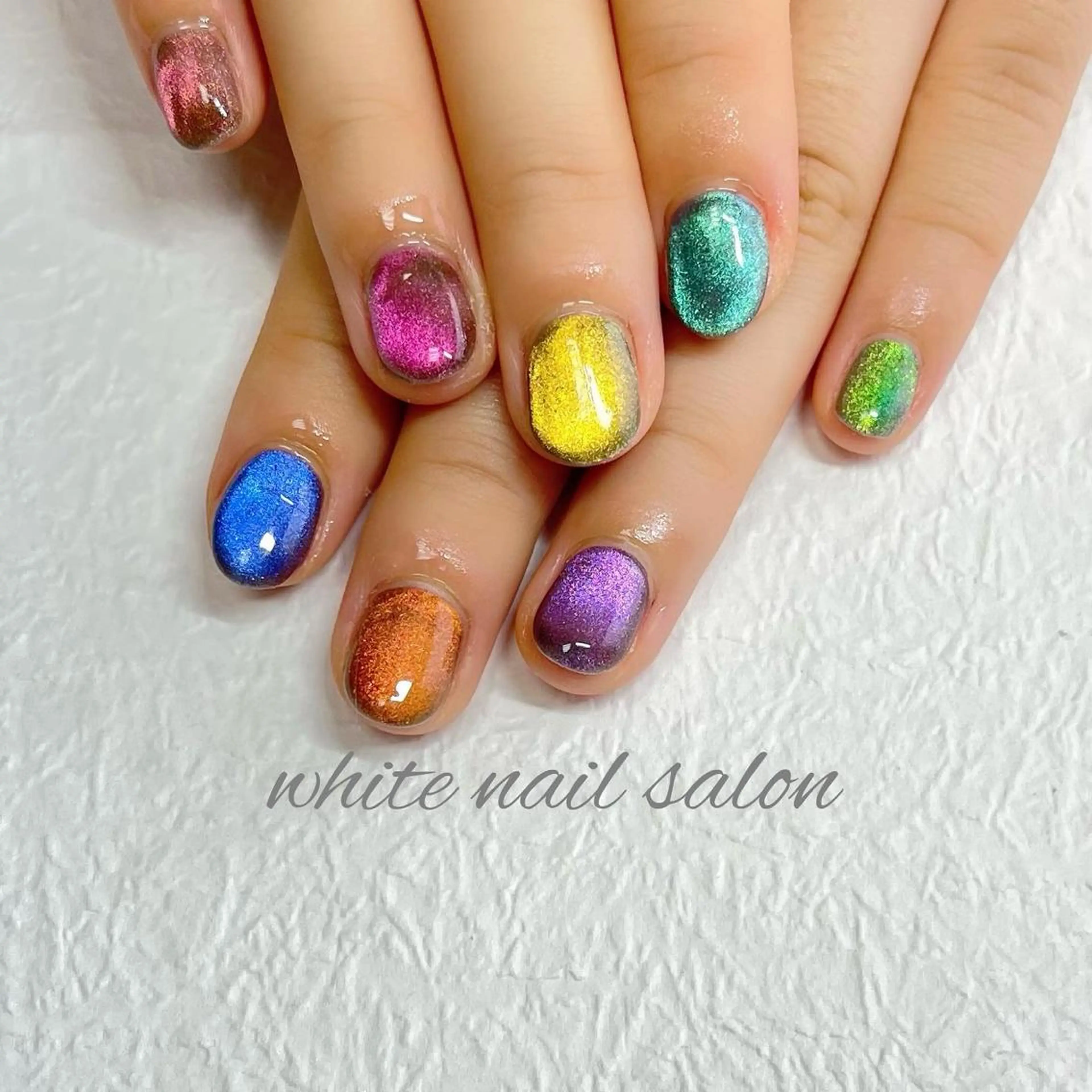 ネイル フットネイル ジェルネイル ハードジェル ラメ(グリッター) 持ち込み ハンドネイル white nail salonのネイルデザイン
