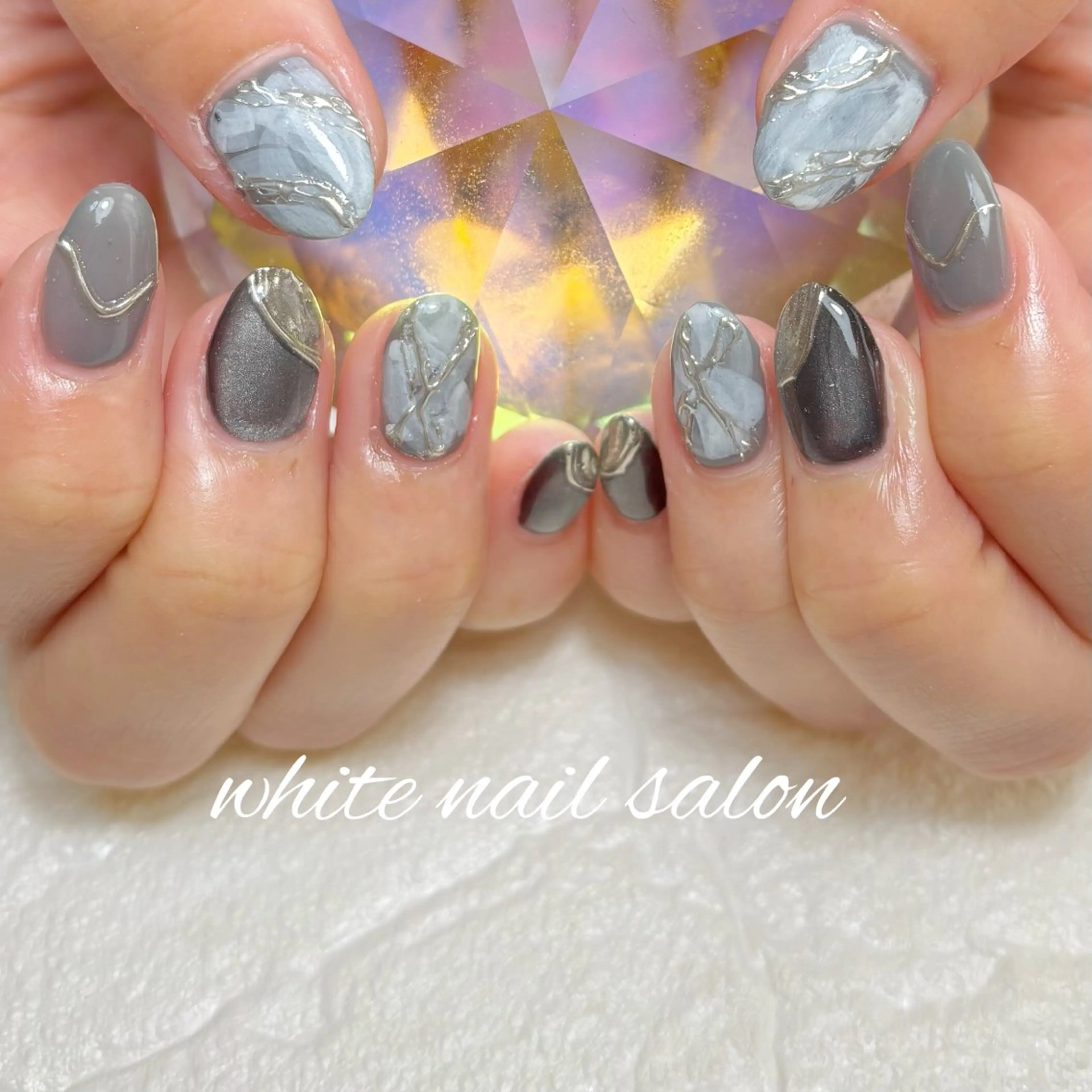 ネイル フットネイル ラメ(グリッター) ハンドネイル white nail salonのネイルデザイン