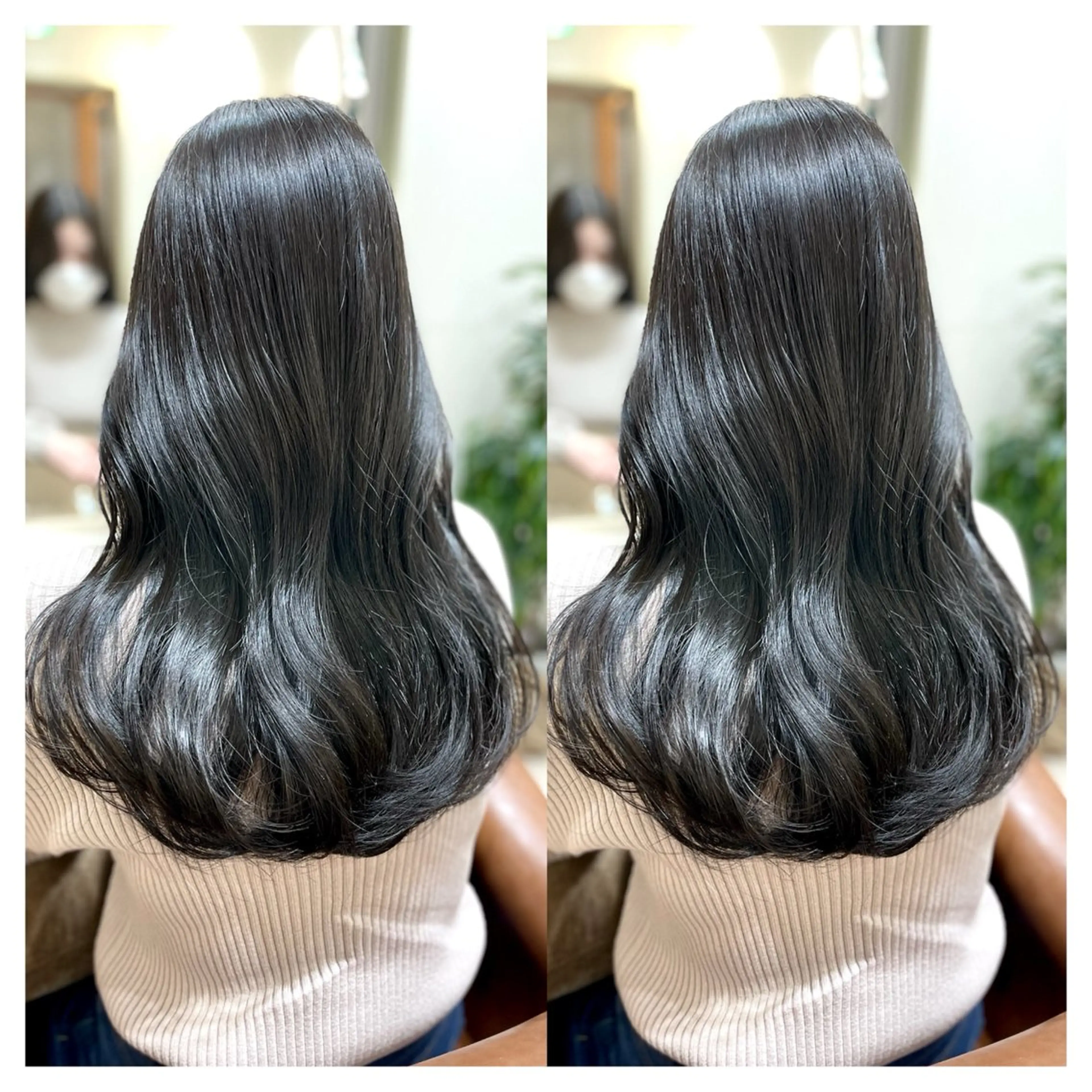 セミロング カラー カット ヘアカラー トリートメント 村山 茉衣のヘアスタイル