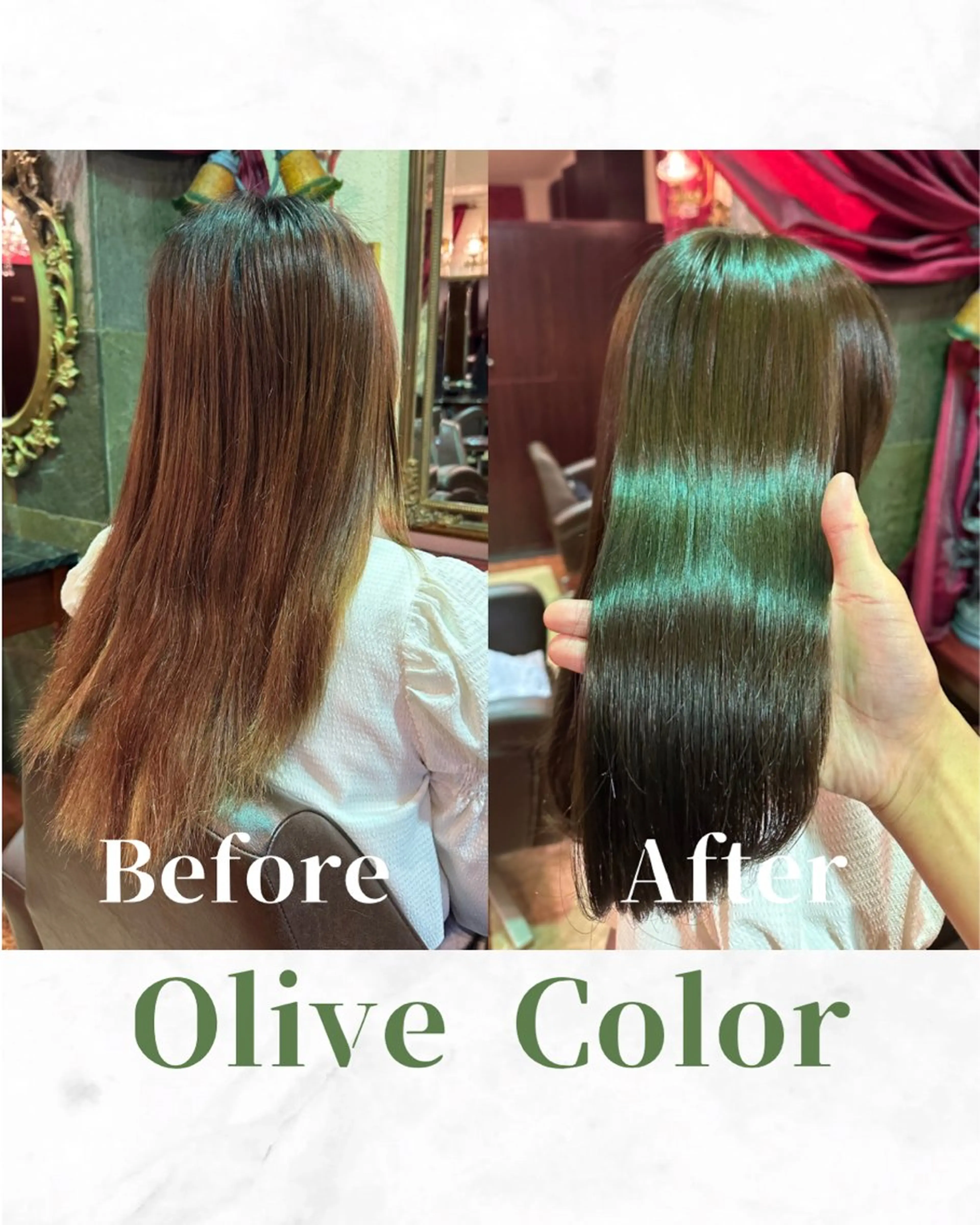 ロング カラー アディクシーカラー ベージュカラー 透明感カラー イルミナカラー オリーブベージュ カット ヘアカラー トリートメント 【レイヤー/韓国風 /髪質改善】RINのヘアスタイル
