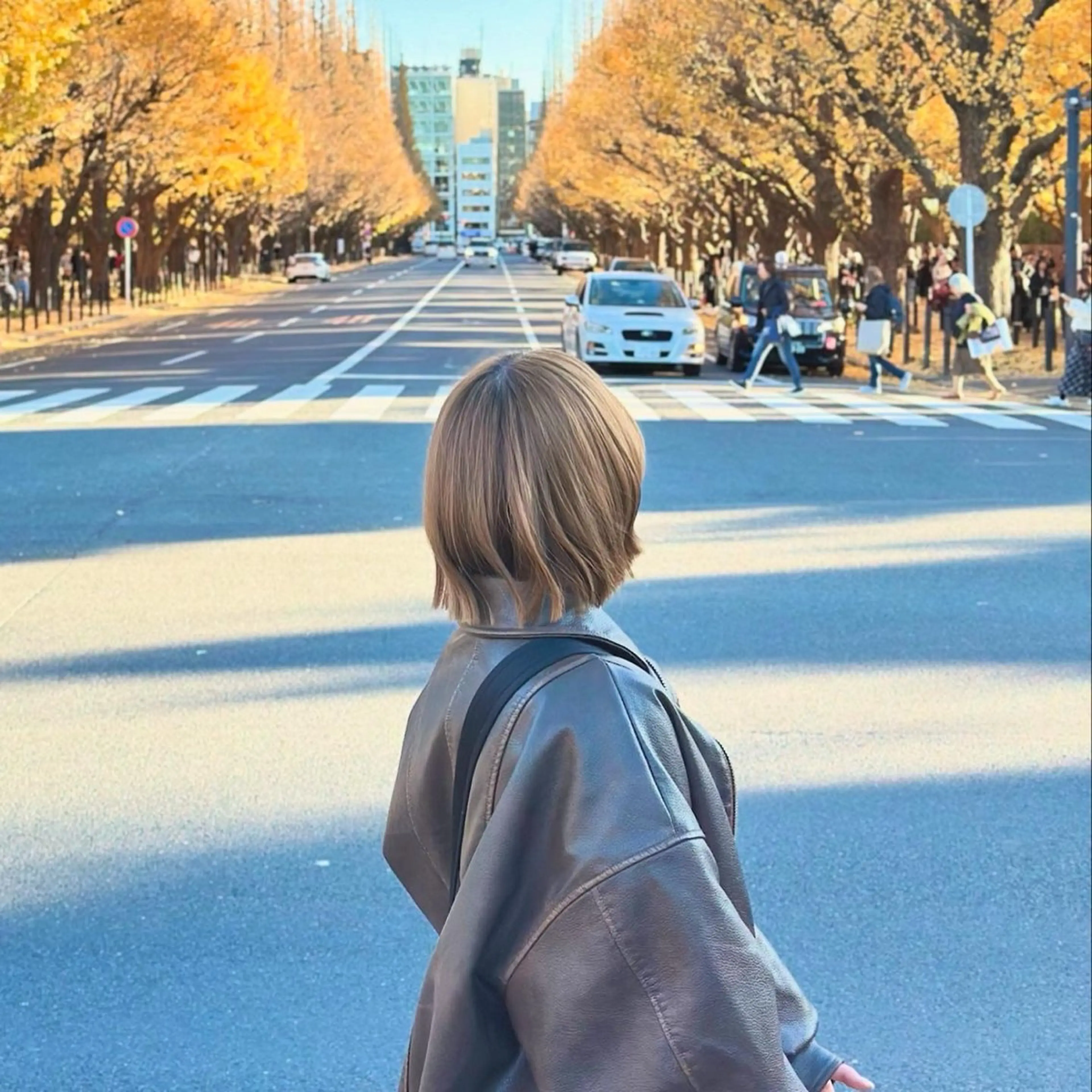 ショート カラー ベージュカラー ブラウンカラー ブラウンベージュ 透明感カラー ボブ ボブ/レイヤーカット /表参道 yunaのヘアスタイル