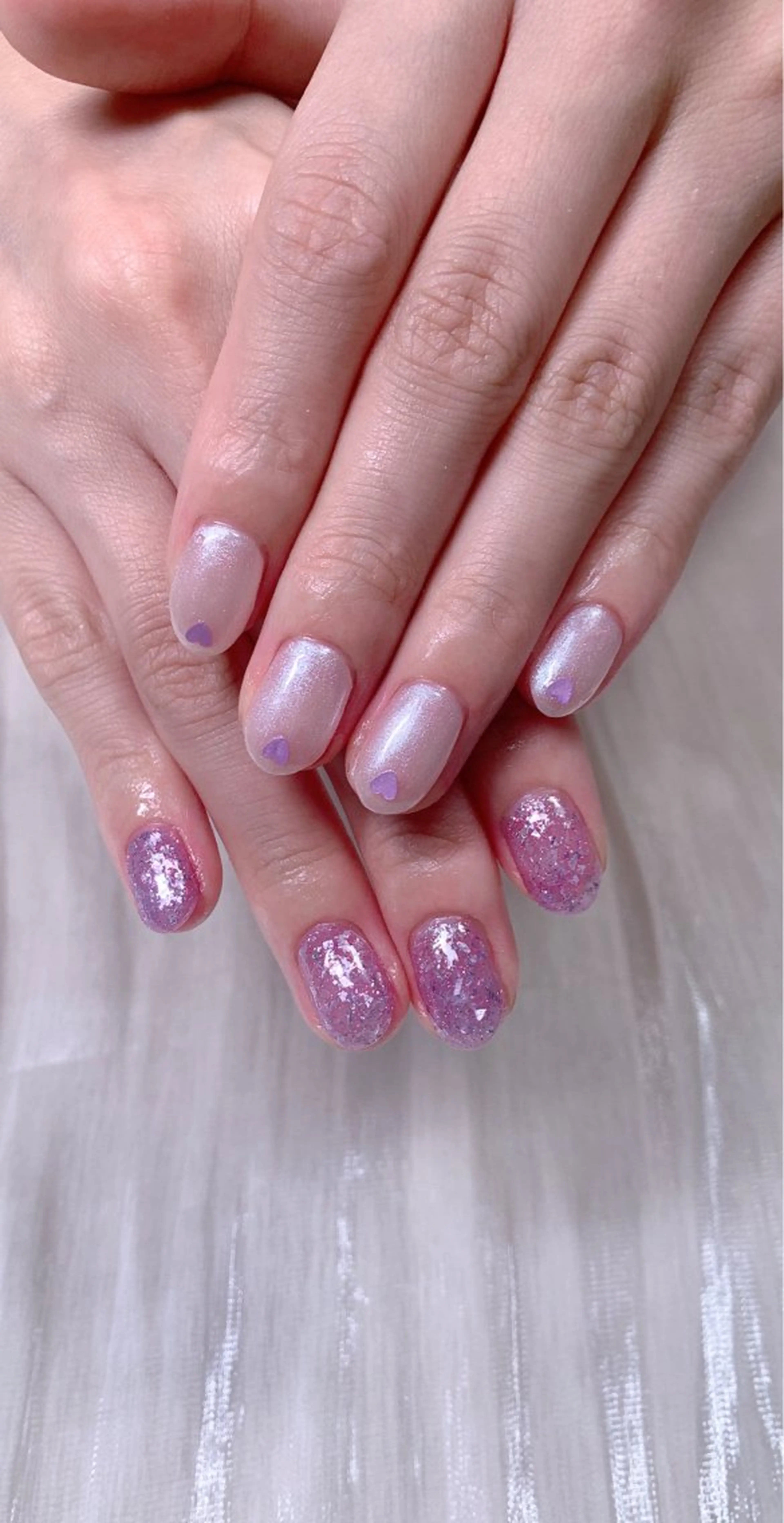 ネイル ハート キラキラネイル オフィスネイル シンプルネイル 夏ネイル Cute Tips nailのネイルデザイン