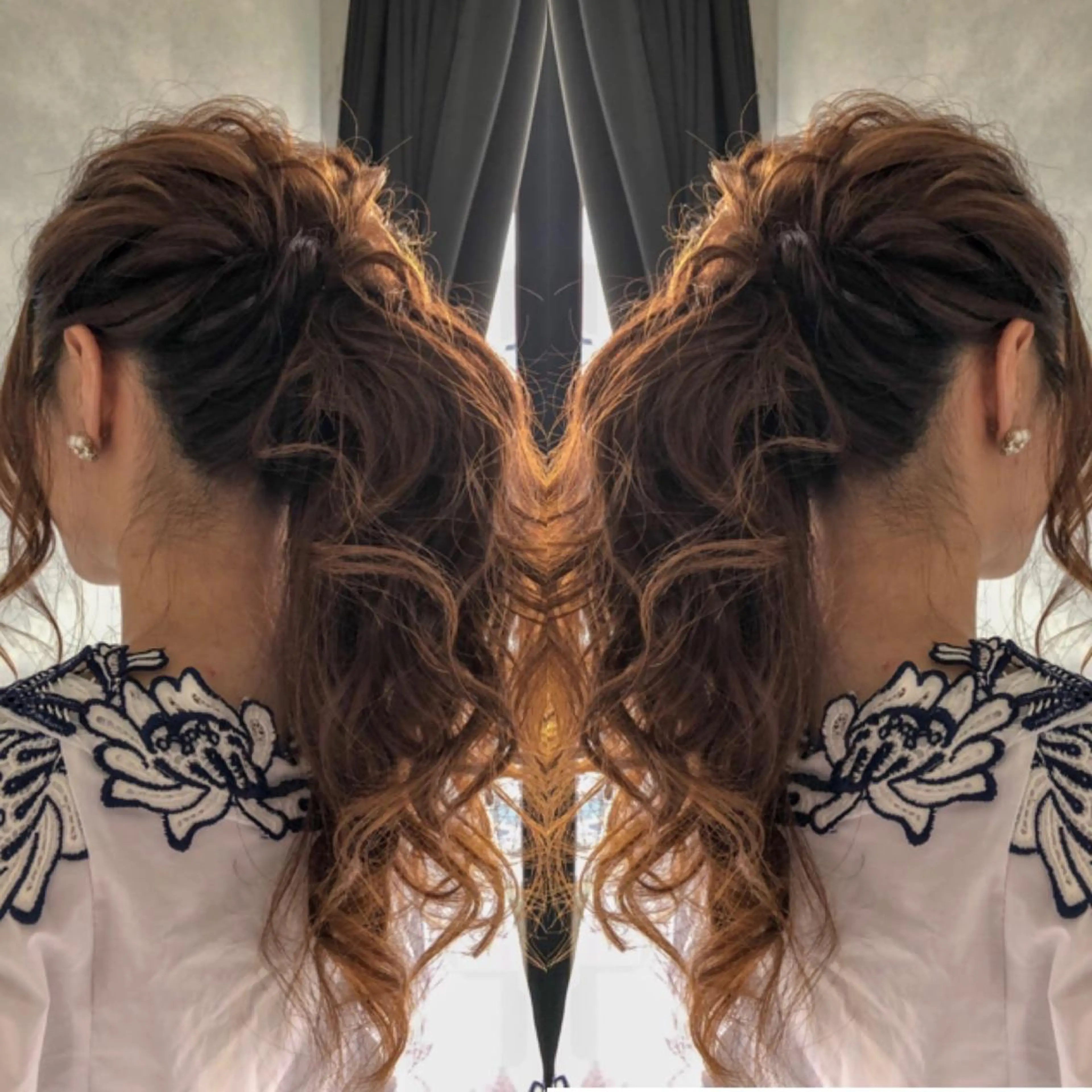 ロング ヘアアレンジ ポニーテール ✨ブリーチ特化✨ 💚Acchon💚のヘアスタイル