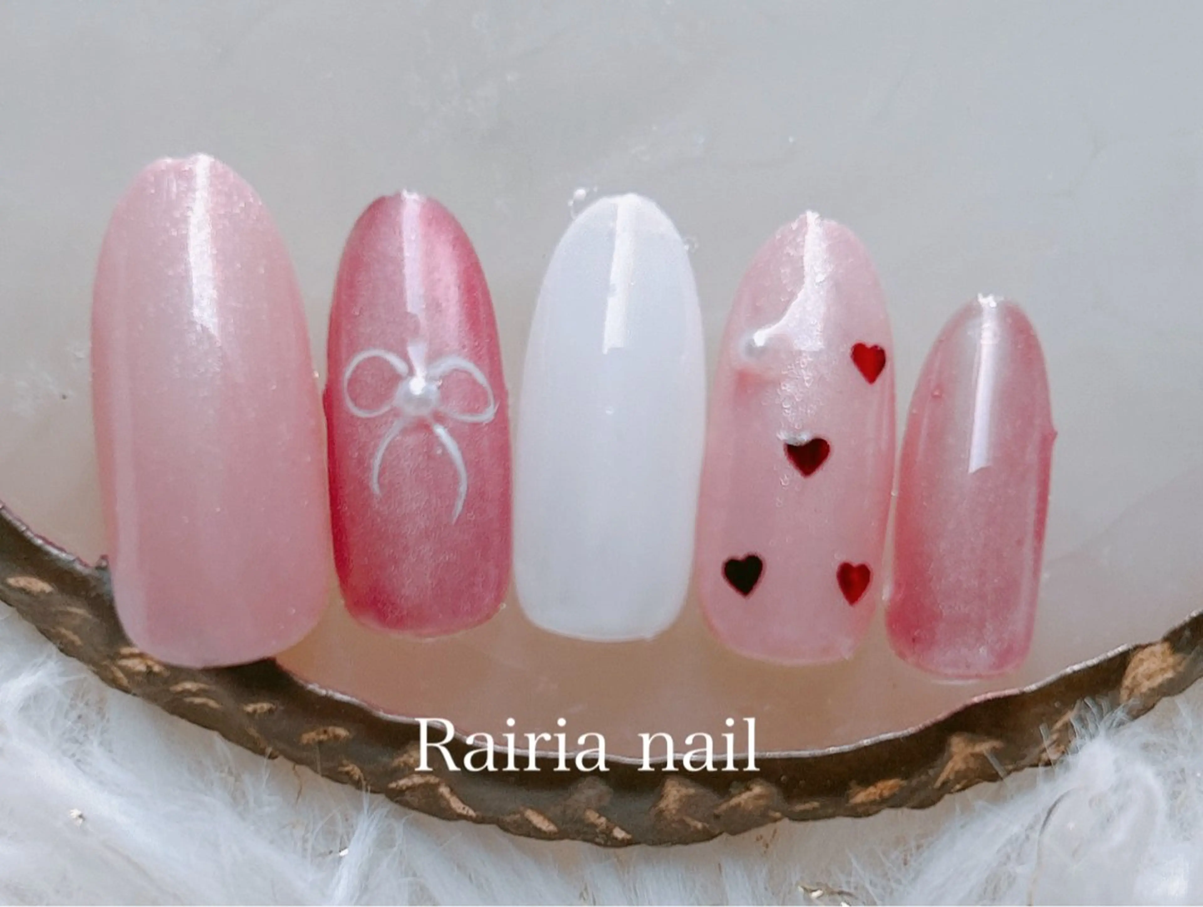 ネイル アートネイル ジェルネイル 持ち込み ニュアンスネイル パラジェル Rairia nail本八幡店のネイルデザイン